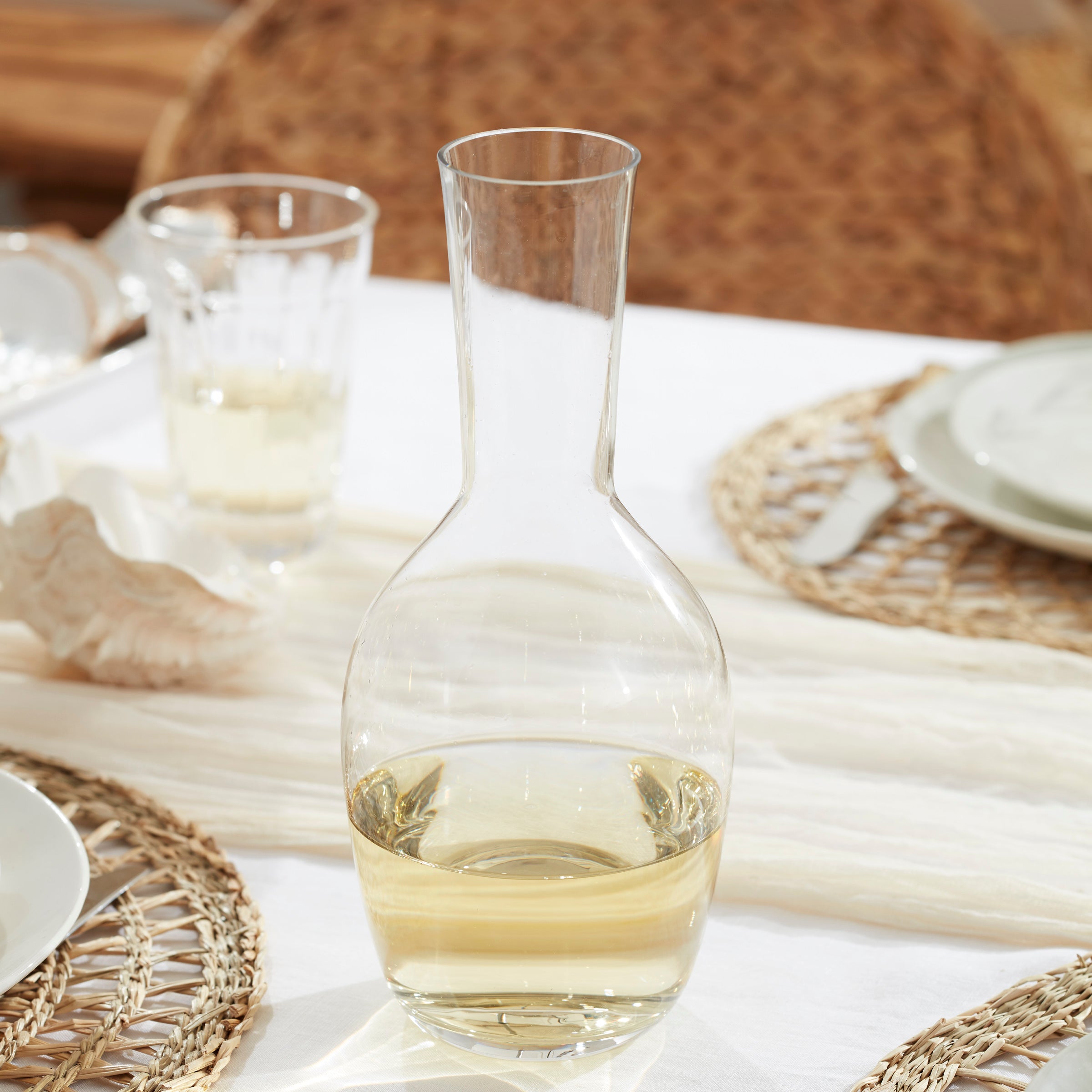 Tuscany Classics Glass Carafe Set with Wooden Tray - 3 Piece