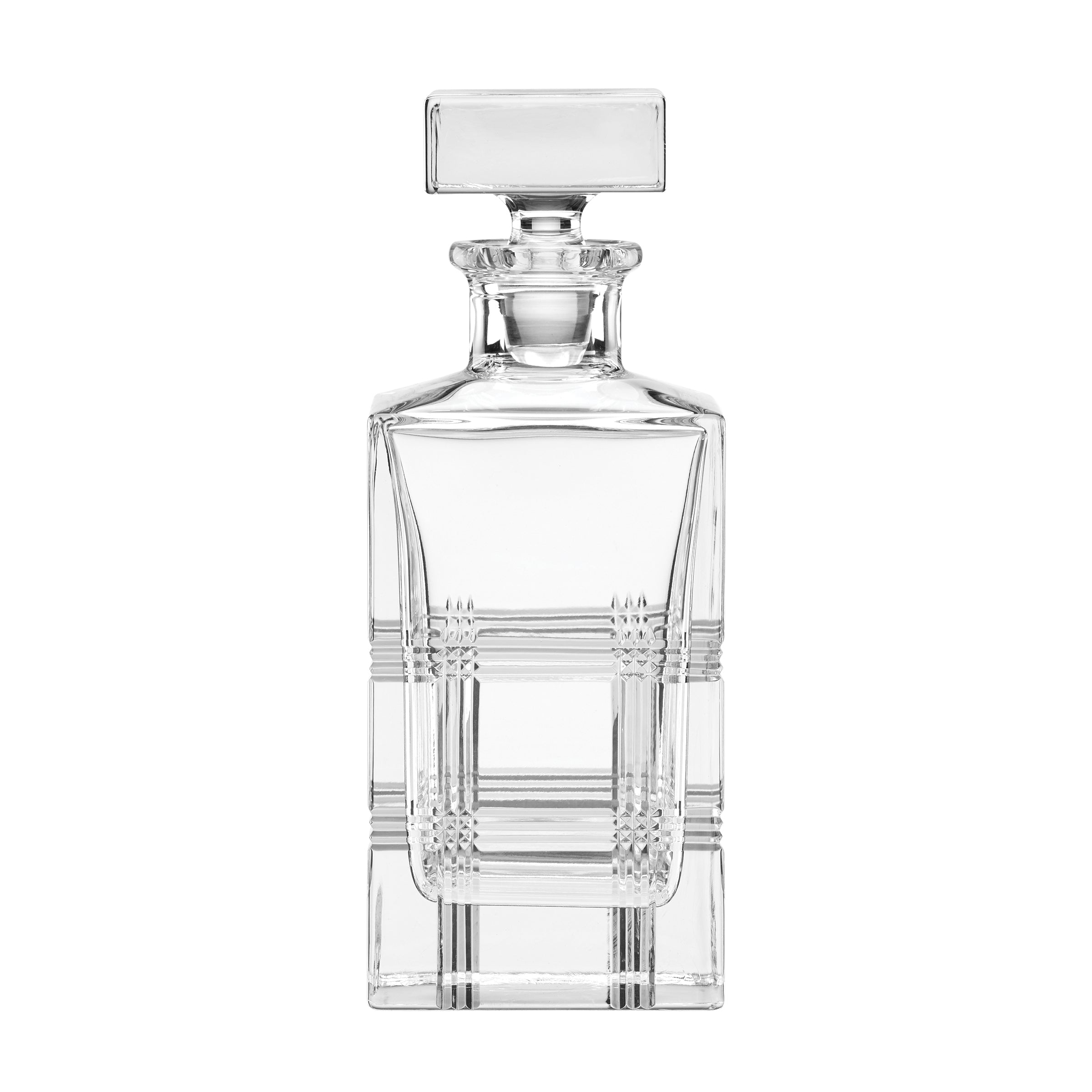 Hudson Hand-Cut Crystal Decanter for Home Bar Elegance