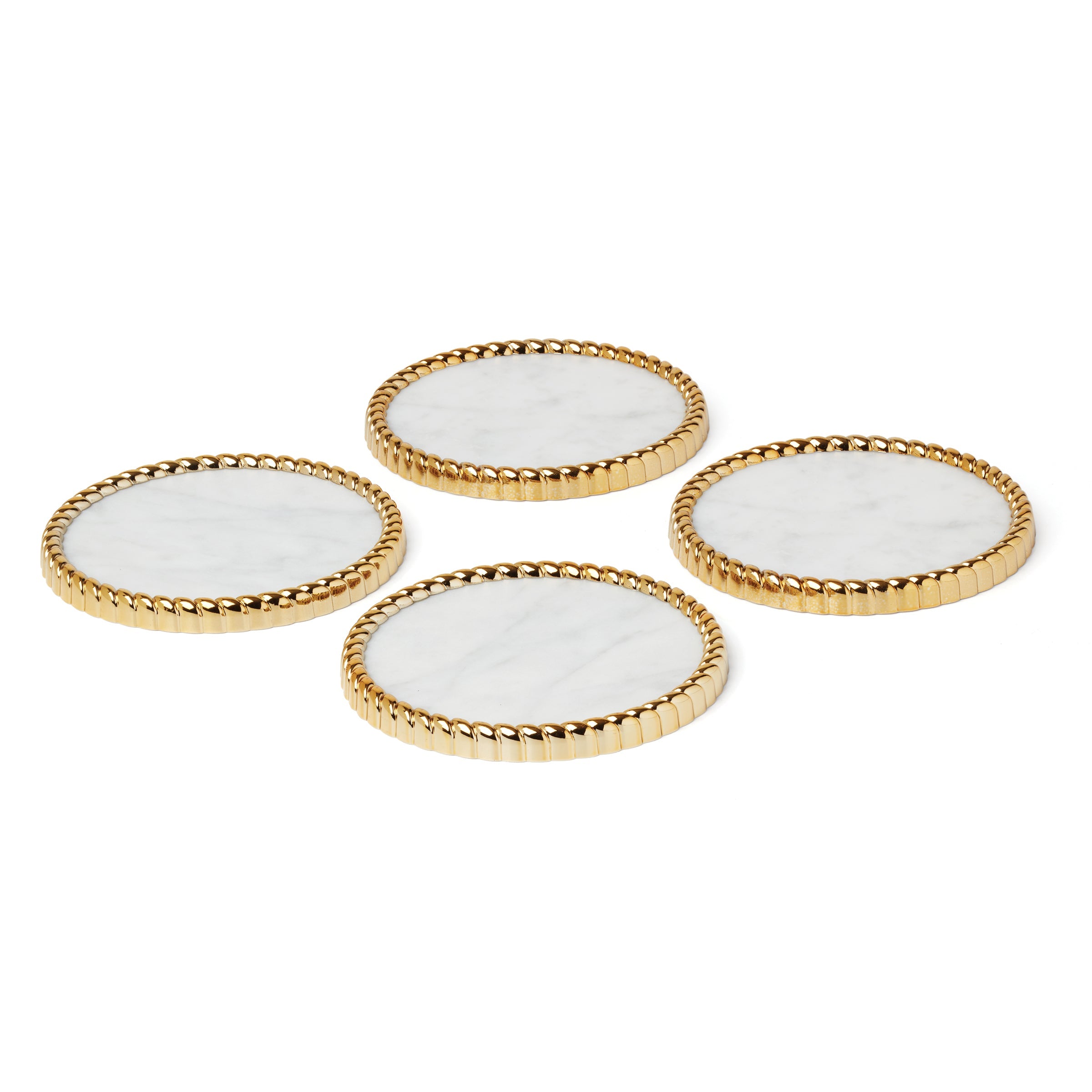 Reed & Barton Roseland Nickel-Plated Coasters Set of 4