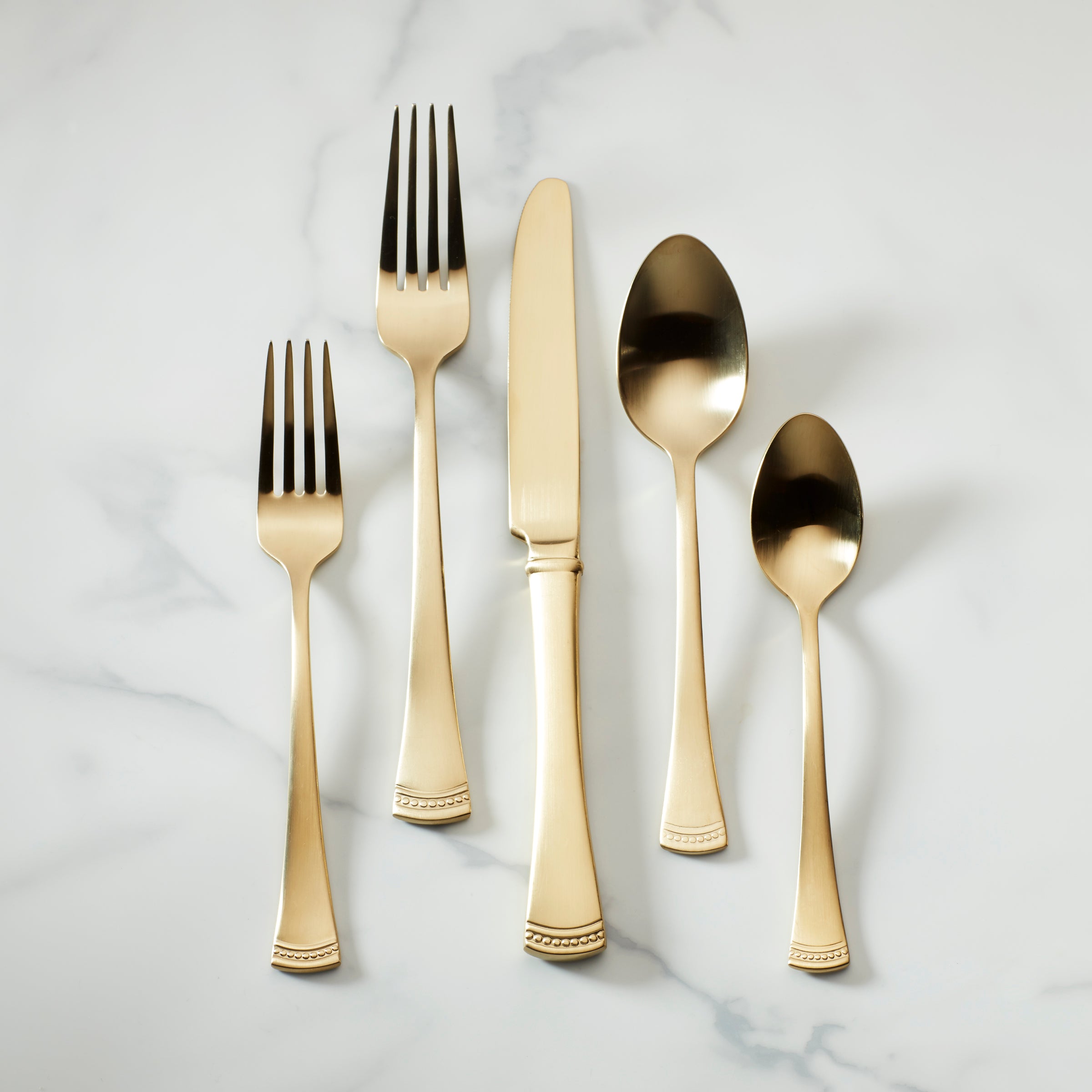 Portola 20-Piece Gold Satin Flatware Set for 4