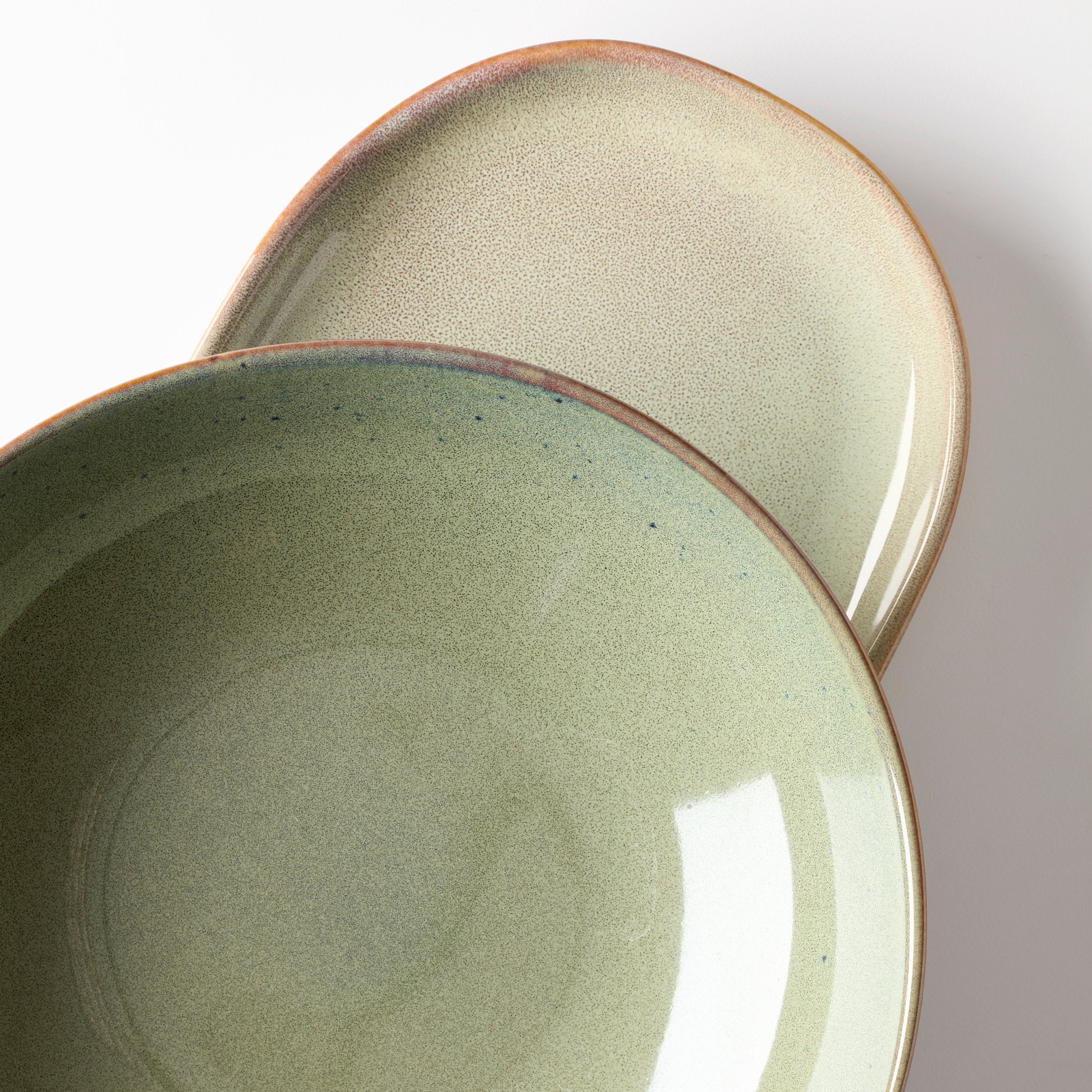 Organic Shades Green Stoneware Serving Set - 2-Piece Dishwasher Safe