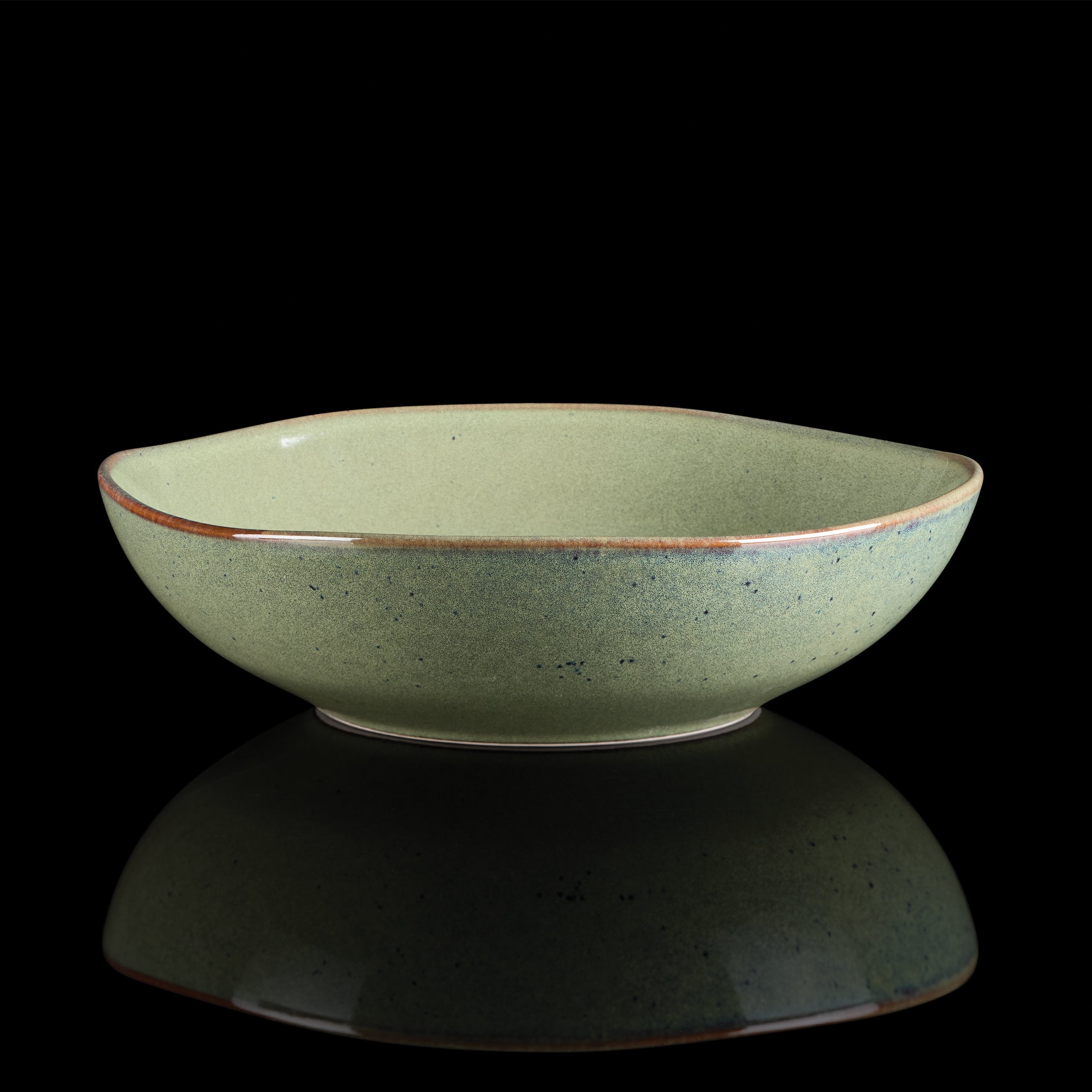 Organic Shades Green Stoneware Serving Set - 2-Piece Dishwasher Safe