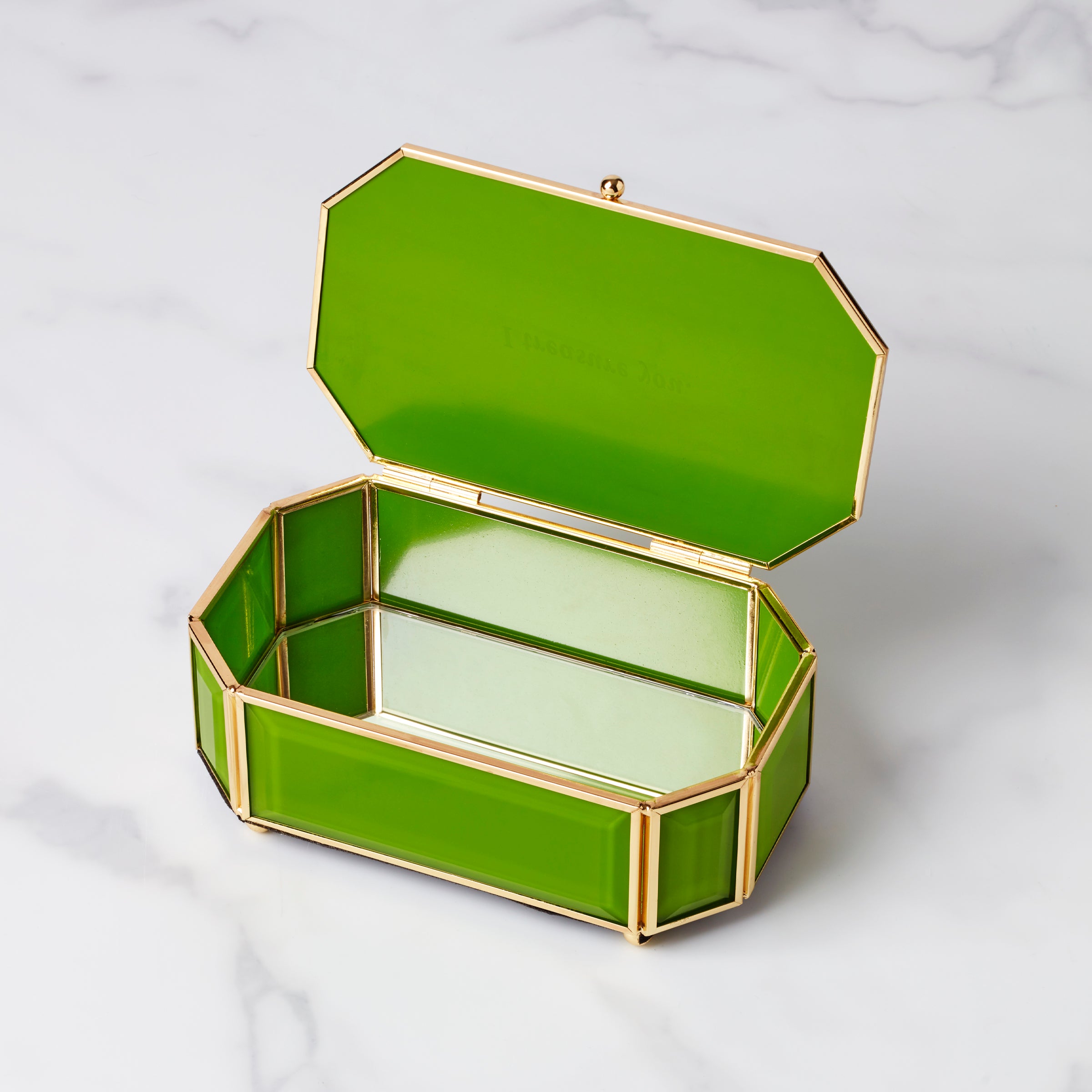 Green 'I Treasure You' Jewelry Gift Box