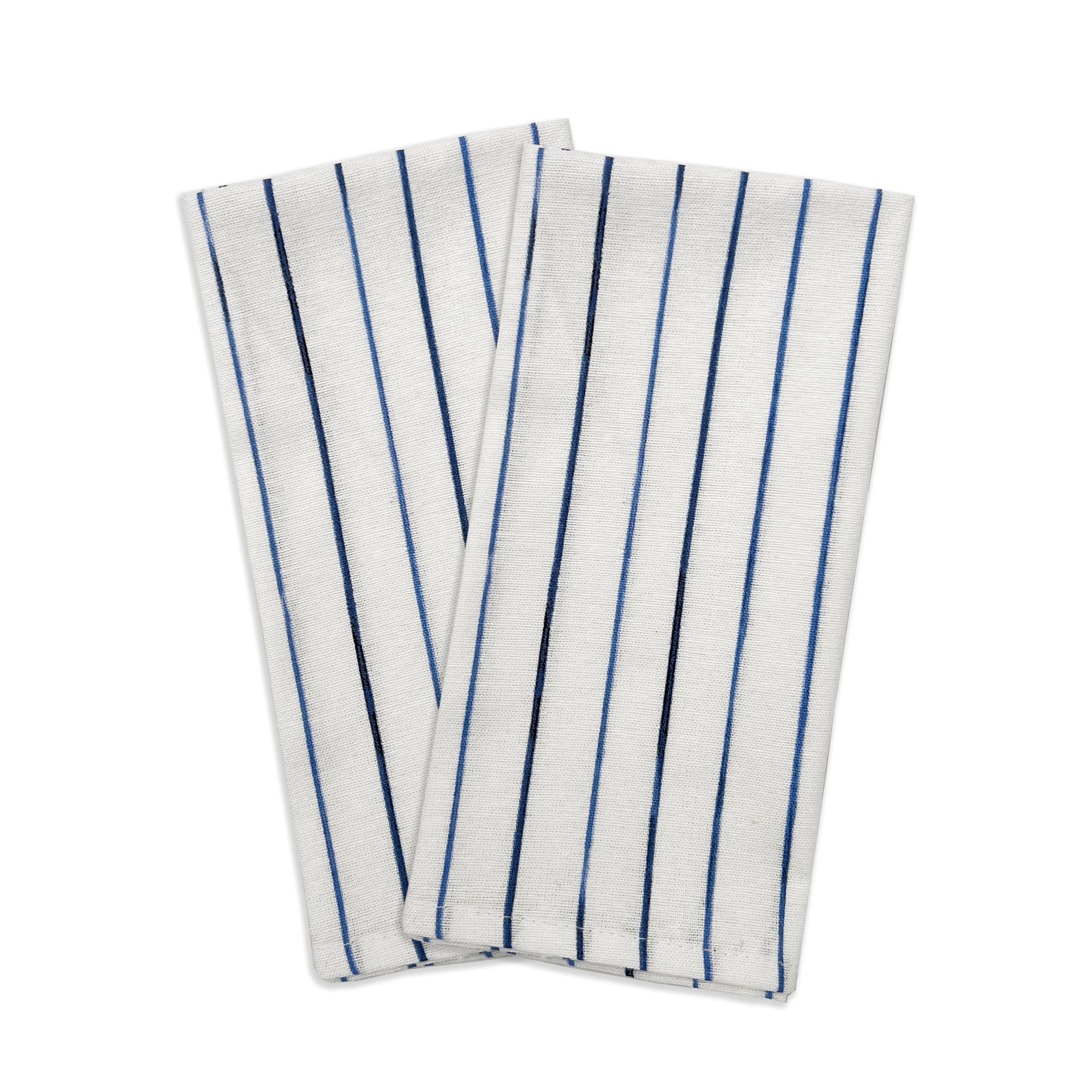 Blue Bay Striped Cotton Dinner Napkins - Set of 2