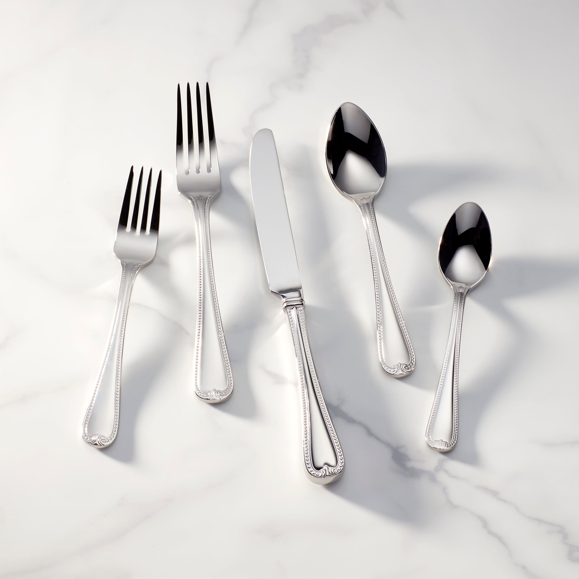 Vintage Jewel 5-Piece Stainless Steel Flatware Set