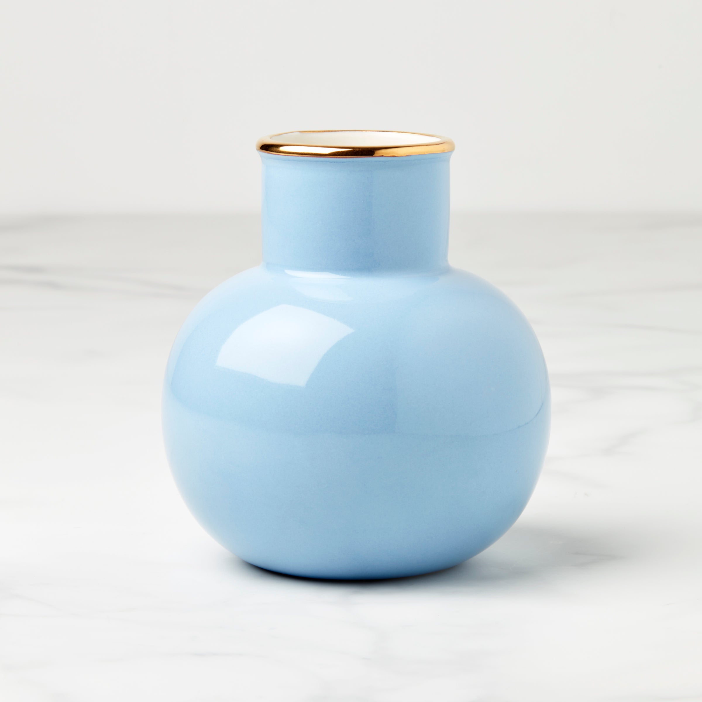 Small Blue Ceramic Vase - Modern Home Decor