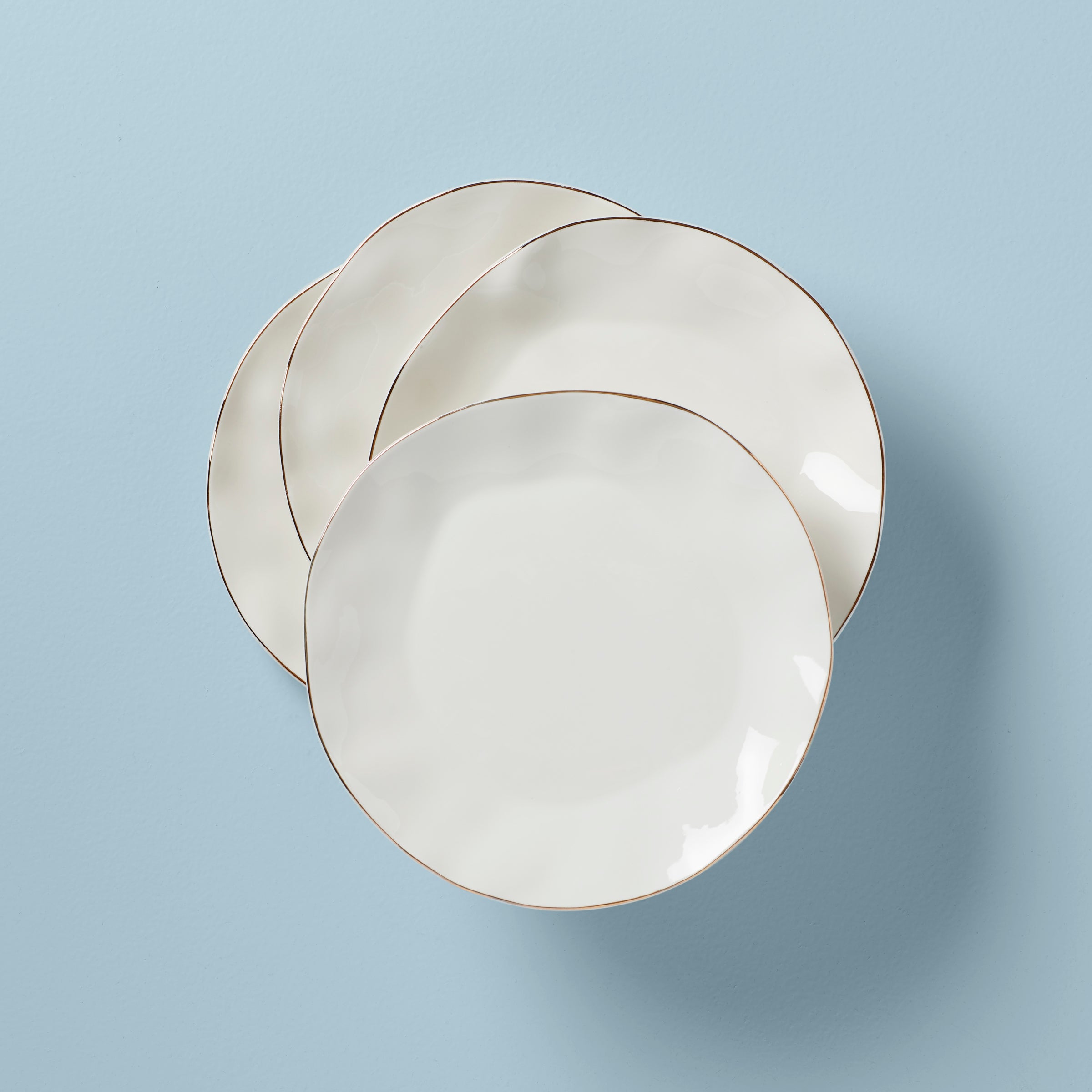 Blue Bay Porcelain Dinner Plates Set of 4 - Ikat Design, Dishwasher Safe