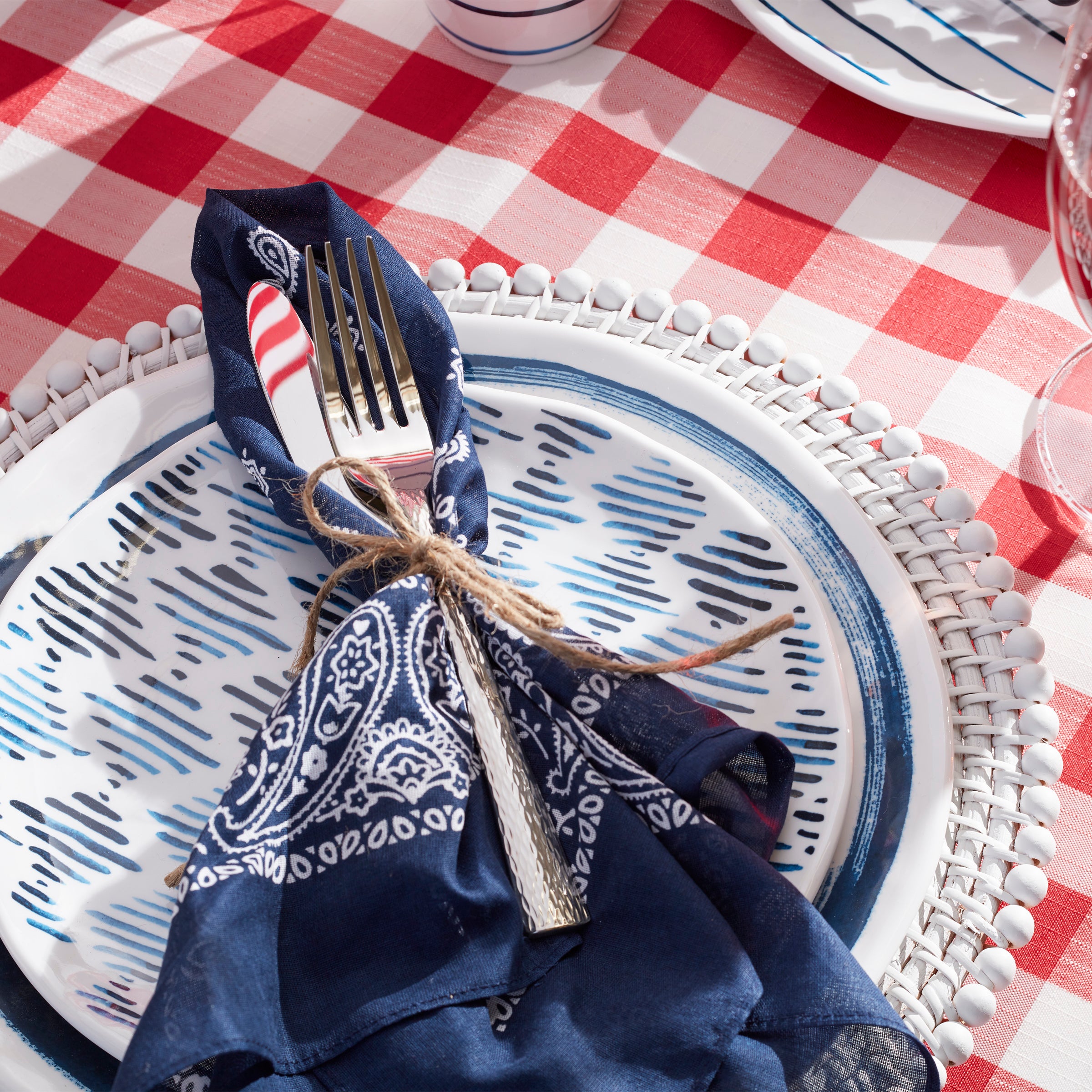 Blue Bay 16-Piece Melamine Dinnerware Set for Outdoor & Everyday Use
