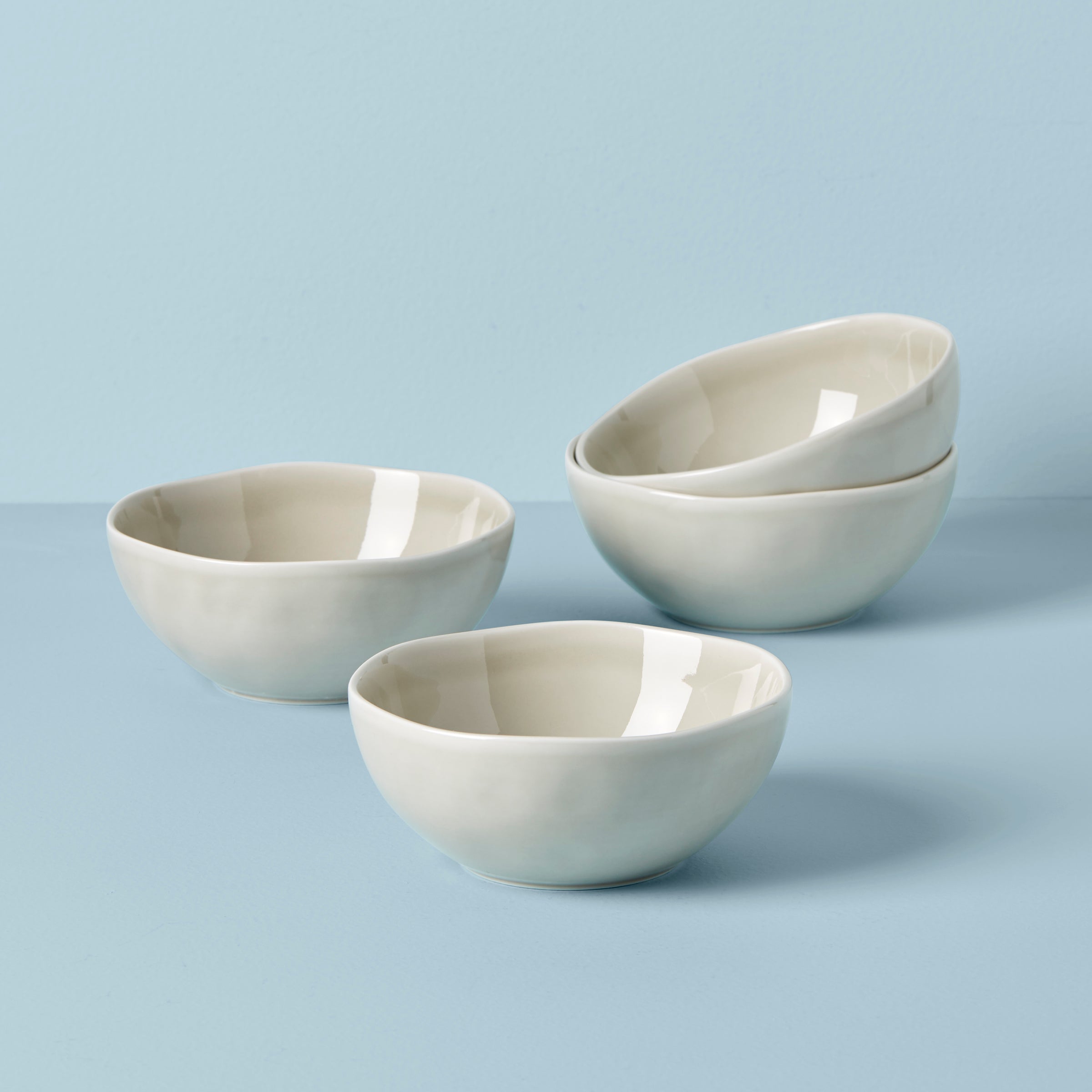 Bay Colors Grey Mixing Bowls - Set of 4 Microwave Safe