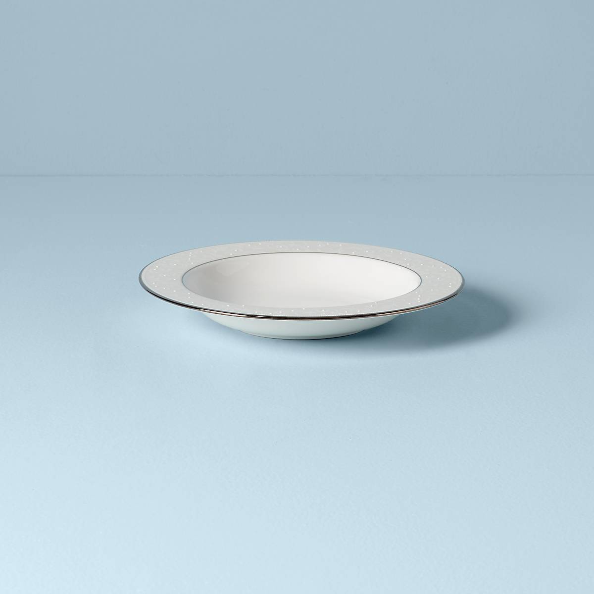 Opal Innocence Bone China Bowl with Platinum Accents