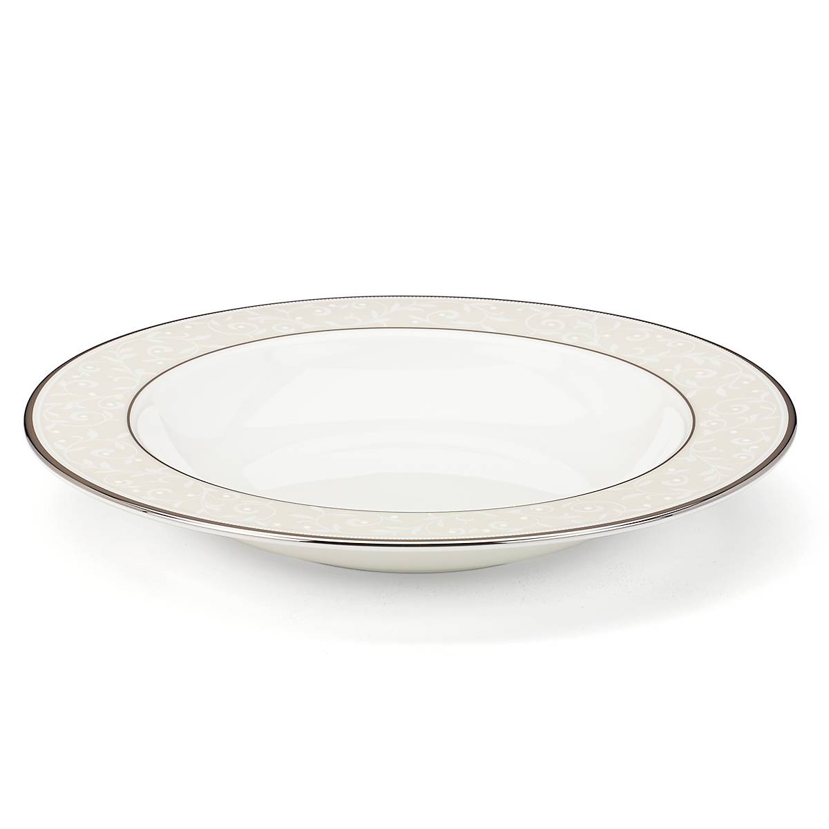 Opal Innocence Bone China Bowl with Platinum Accents