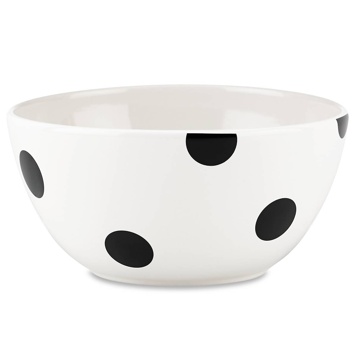 Kate Spade New York Deco Dot Ceramic Soup Bowl - Playful Polka Dot Design, Microwave & Dishwasher Safe