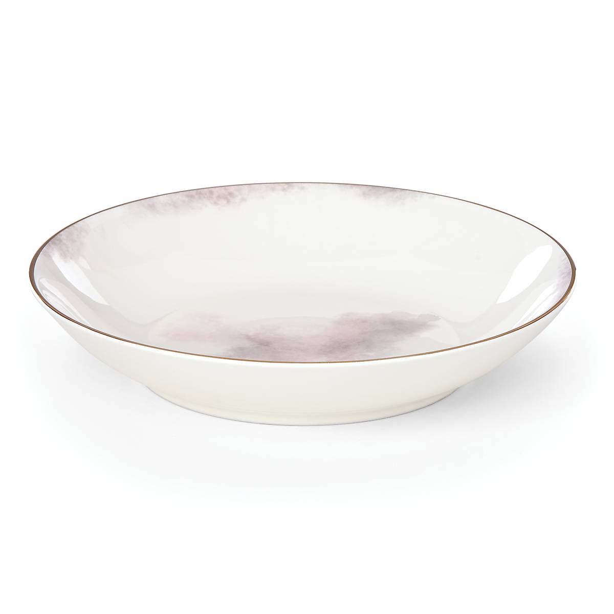 Trianna Ceramic Pasta Bowl with Gold Accent – Microwave & Dishwasher Safe