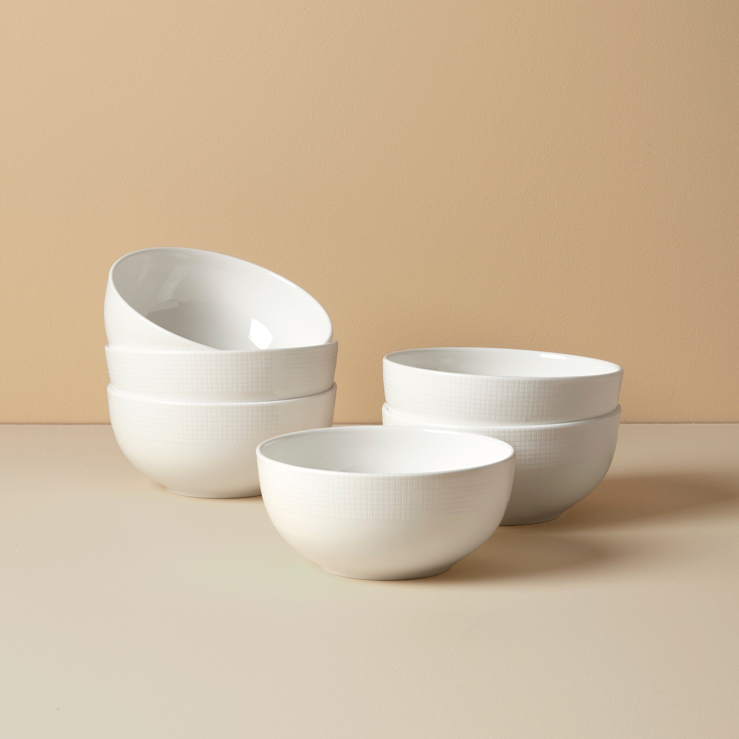 Tuscany Classics White Ceramic Bowls - Set of 6