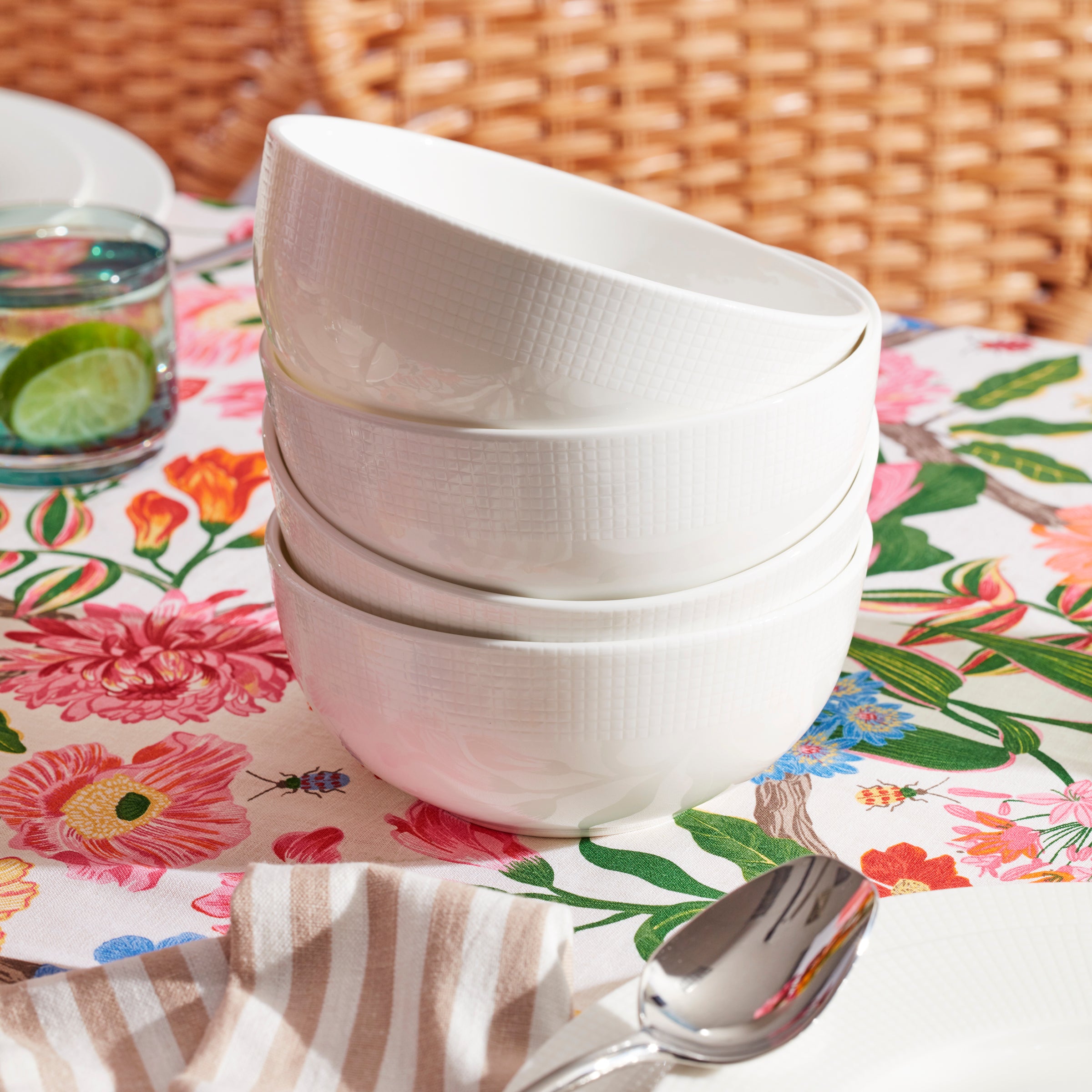 Tuscany Classics White Ceramic Bowls - Set of 6