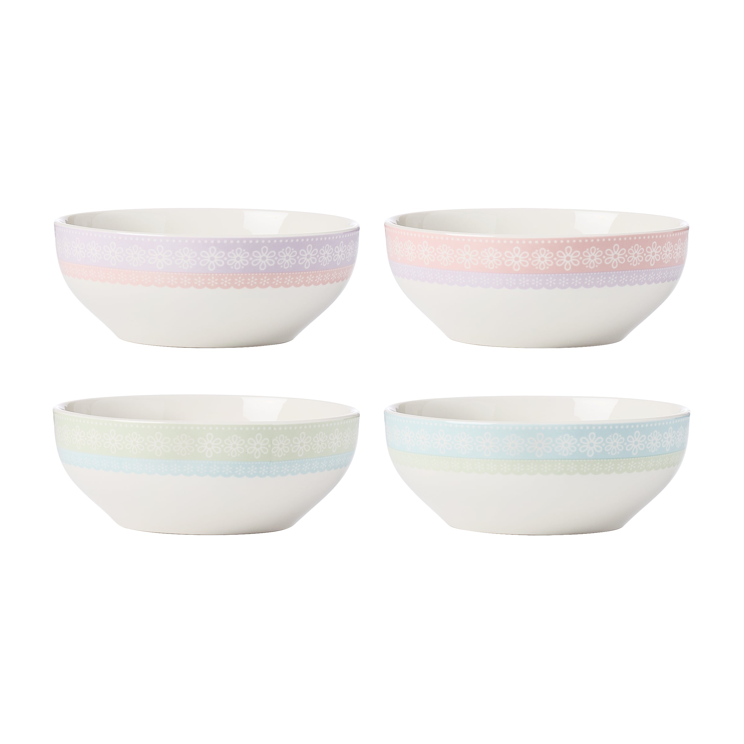 Bunny Hop Porcelain Bowls - Set of 4 Easter Tableware