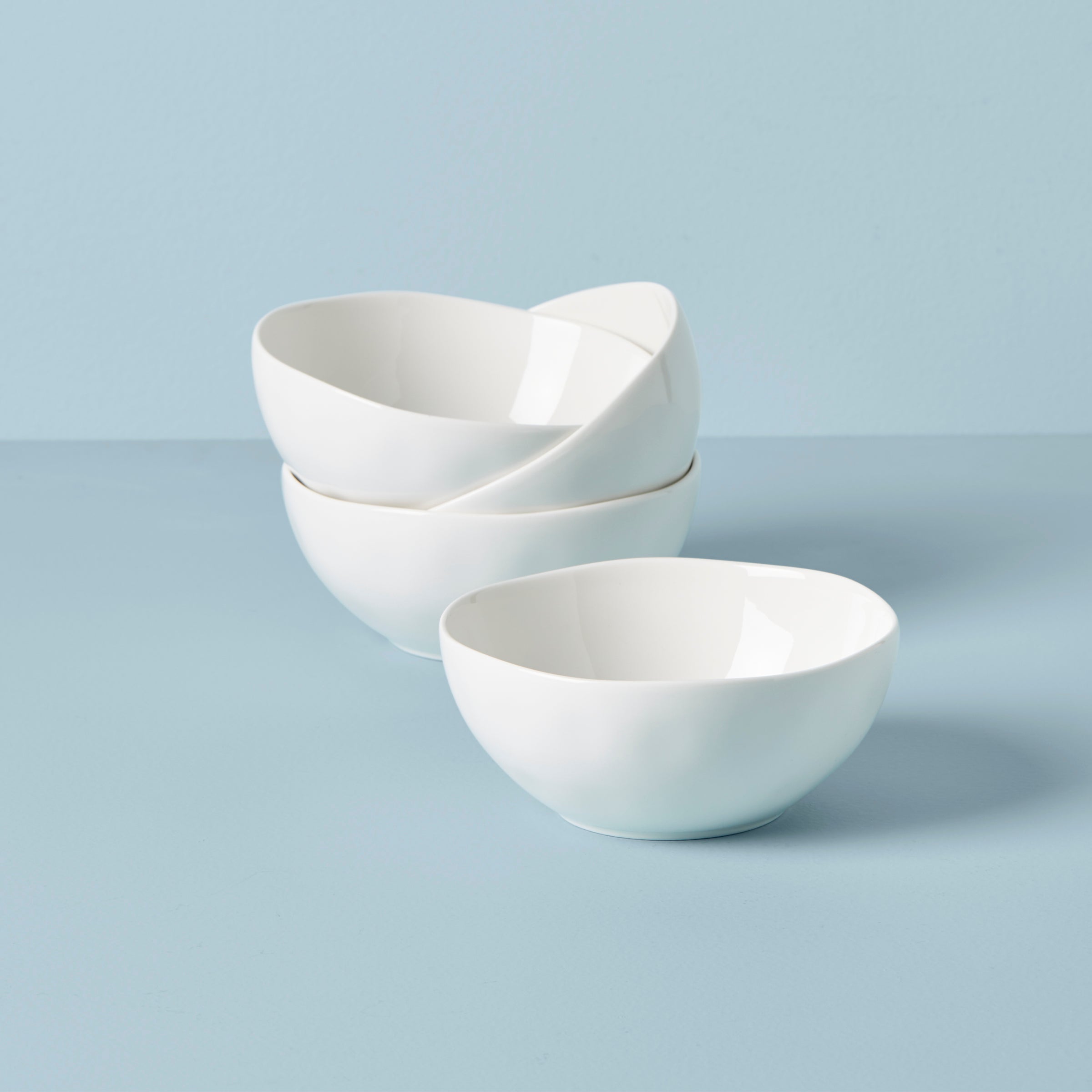 Bay Colors 4-Piece White Ceramic Bowls - Dishwasher Safe
