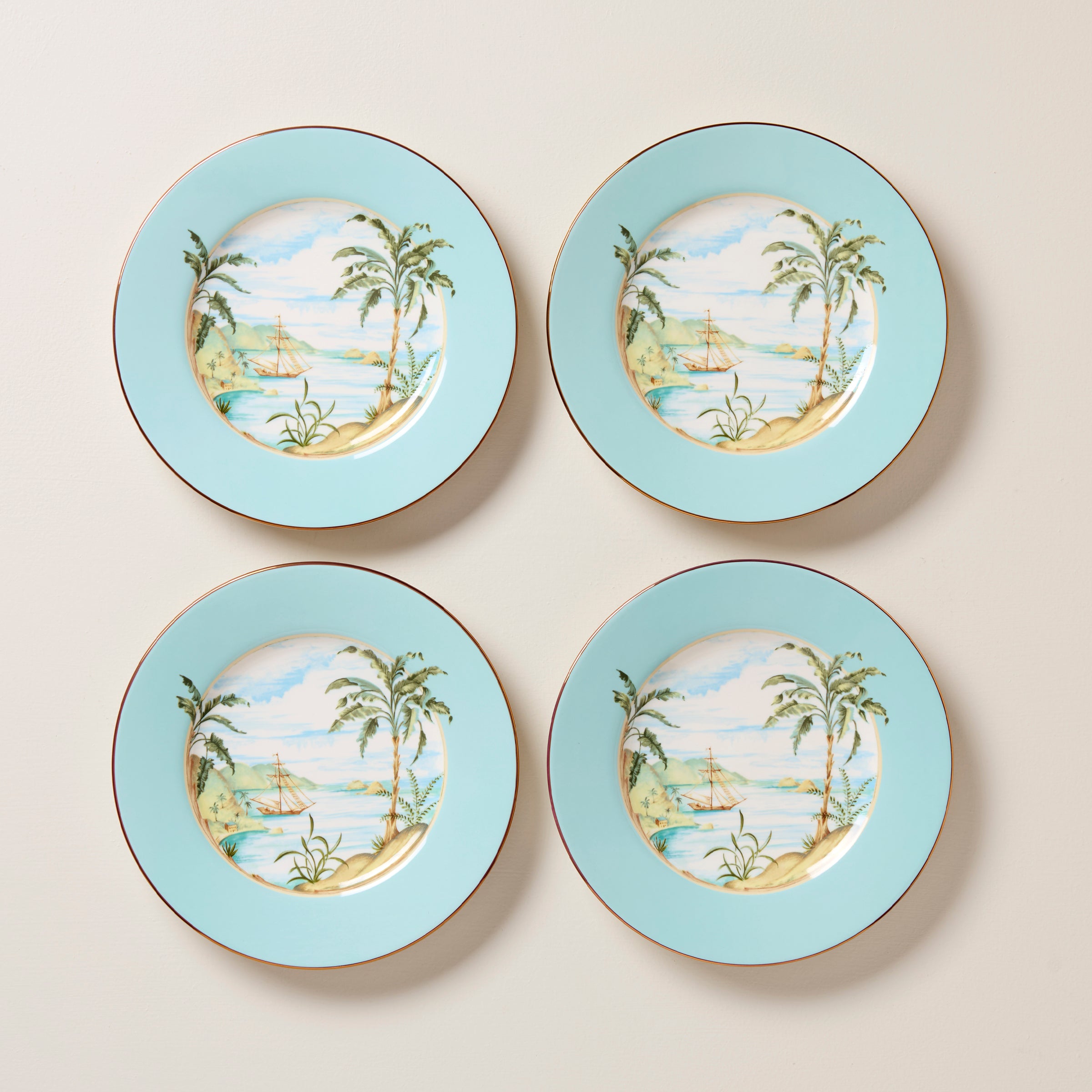 Lenox British Colonial Tradewind Porcelain Plates - Set of 4