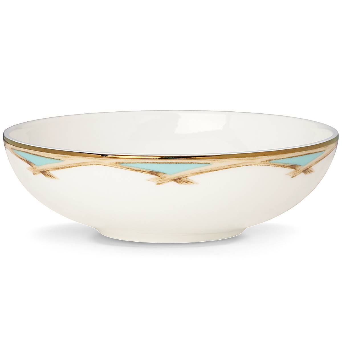 Lenox British Colonial Bamboo Porcelain Fruit Bowl - Microwave & Dishwasher Safe