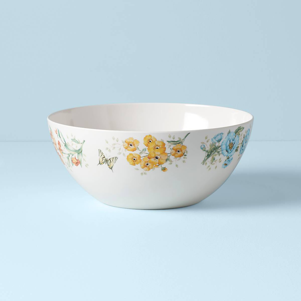 Butterfly Meadow Melamine Serving Bowl - Large, Shatterproof, Dishwasher Safe