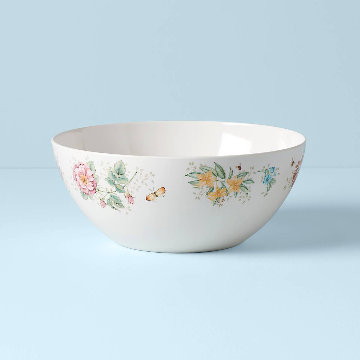 Butterfly Meadow Melamine Serving Bowl - Large, Shatterproof, Dishwasher Safe