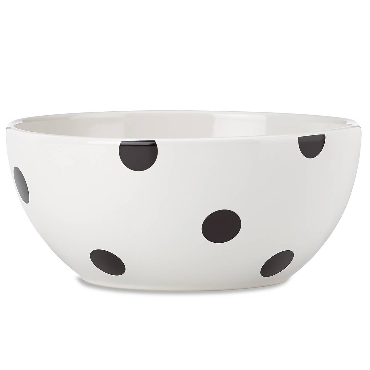 Kate Spade New York Deco Dot Ceramic Serving Bowl – Polka Dot Design, Microwave & Dishwasher Safe