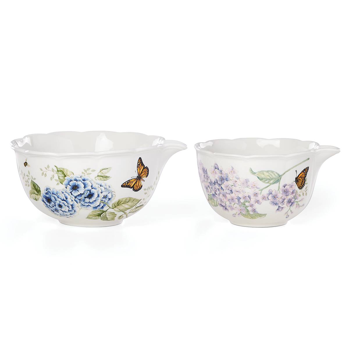 Butterfly Meadow Ceramic Nesting Bowls Set - Floral Design