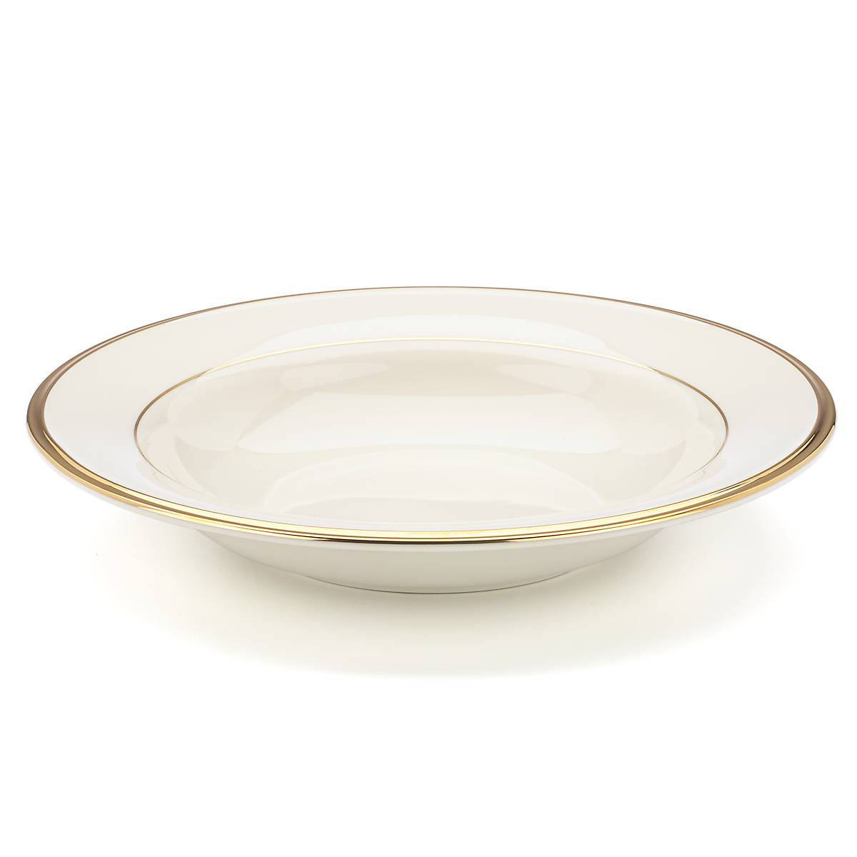 24K Gold Trim Porcelain Soup Bowl – Dishwasher Safe