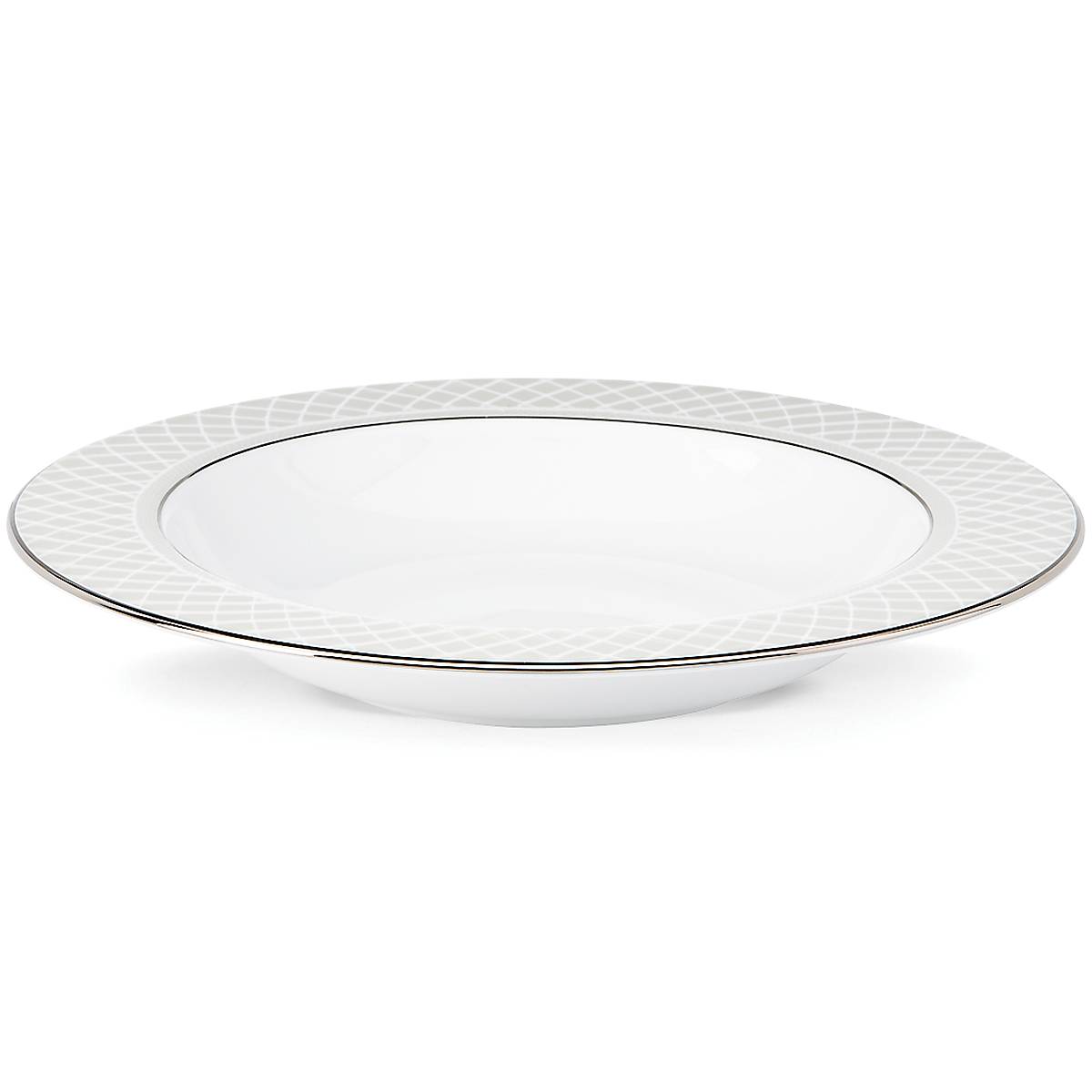 Delicate Platinum Lace Bone China Soup Bowl