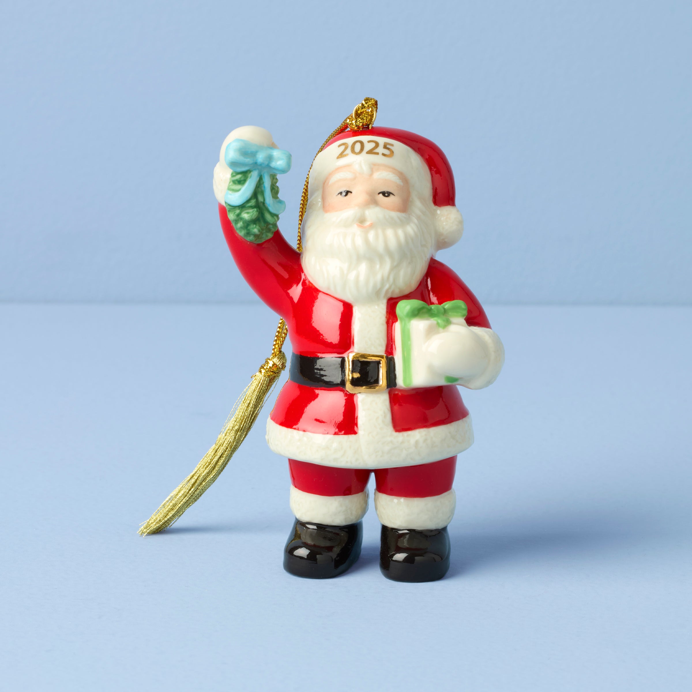 2025 Santa Claus Mistletoe Christmas Ornament