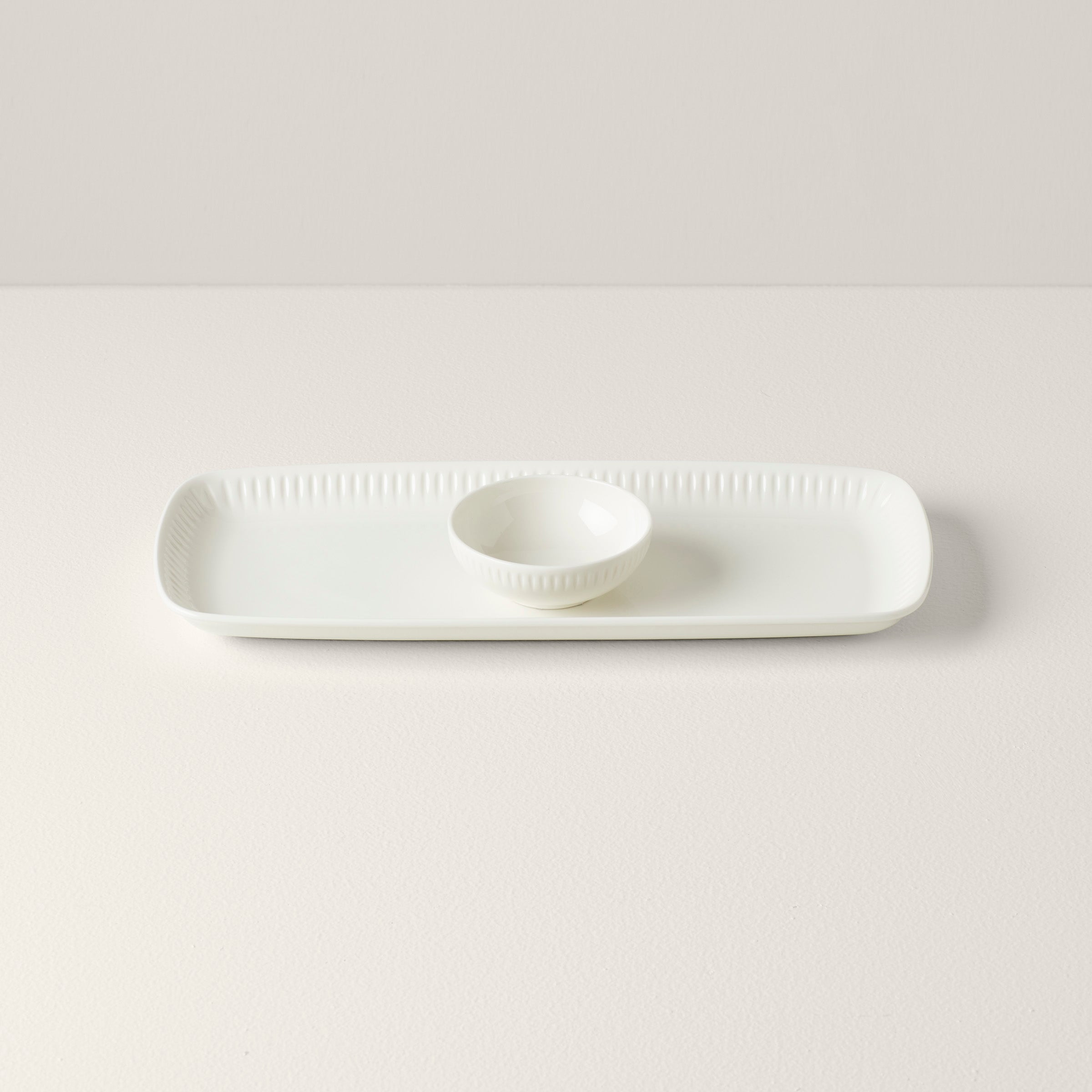 White Porcelain Appetizer Tray & Bowl Set - Profile Collection