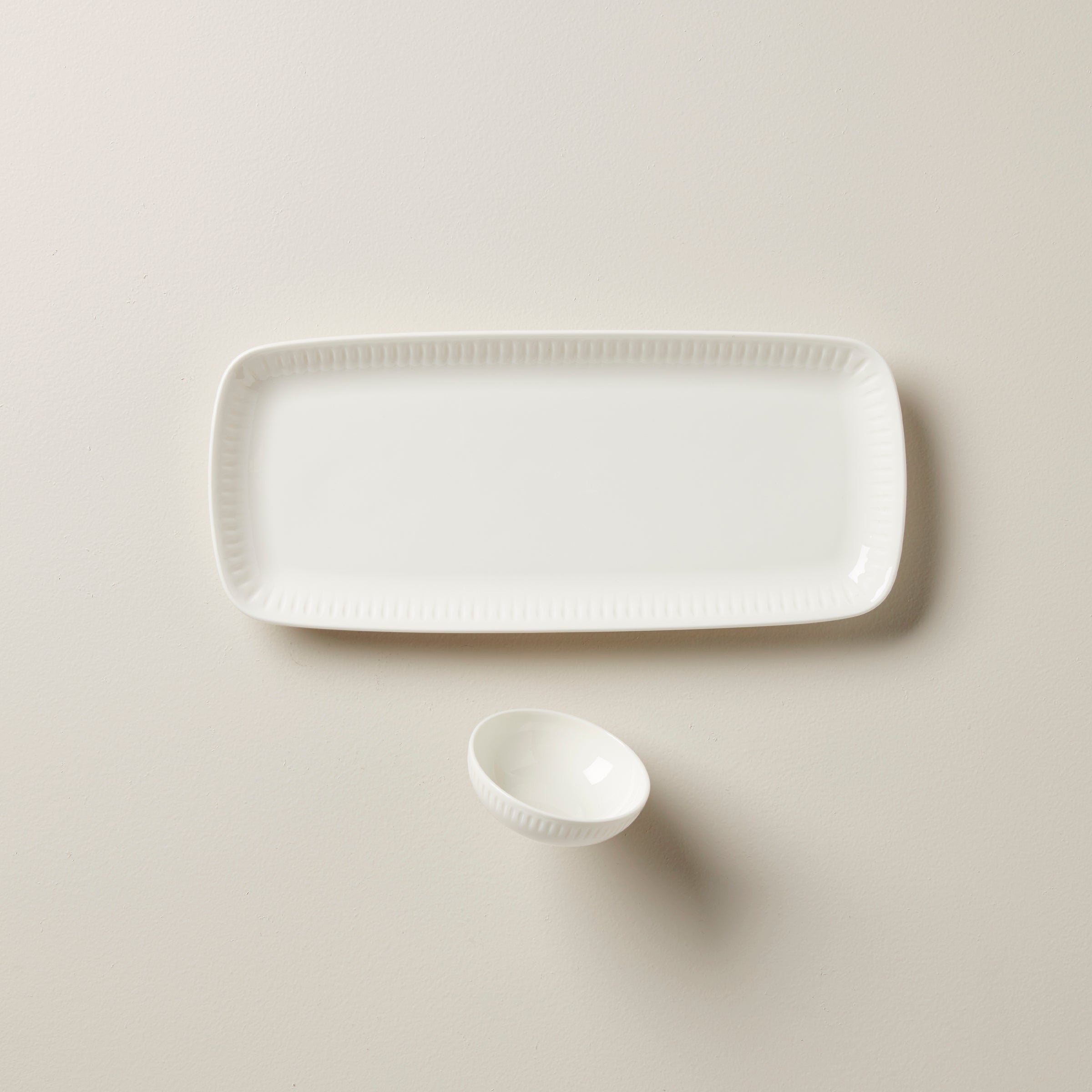 White Porcelain Appetizer Tray & Bowl Set - Profile Collection