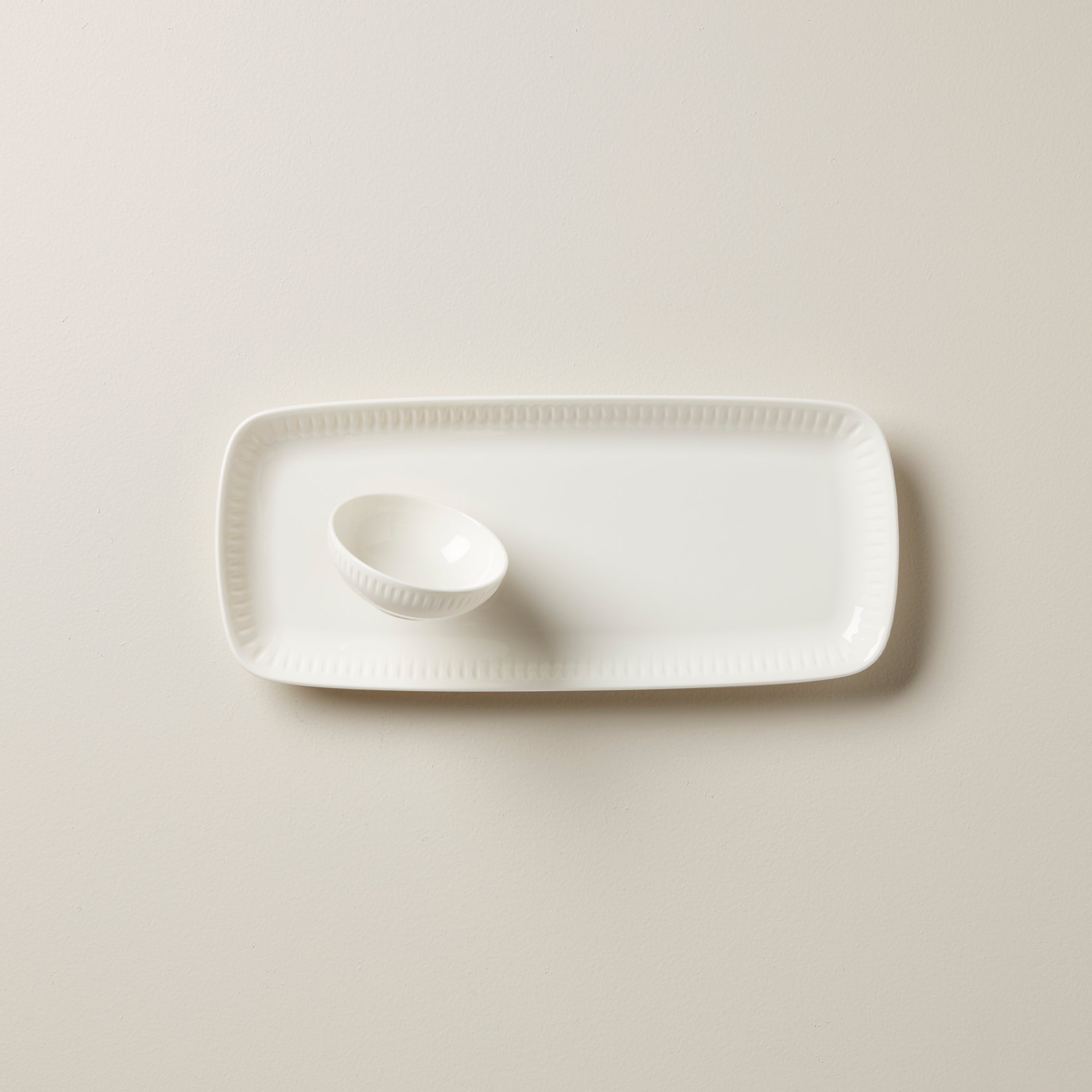 White Porcelain Appetizer Tray & Bowl Set - Profile Collection