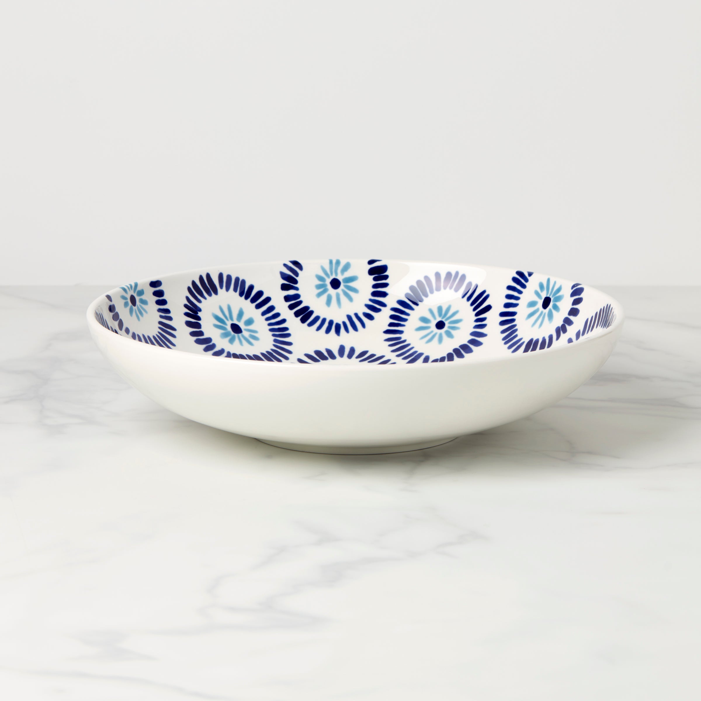 Kate Spade Floral Dot Low Serving Bowl - Ceramic Dishware