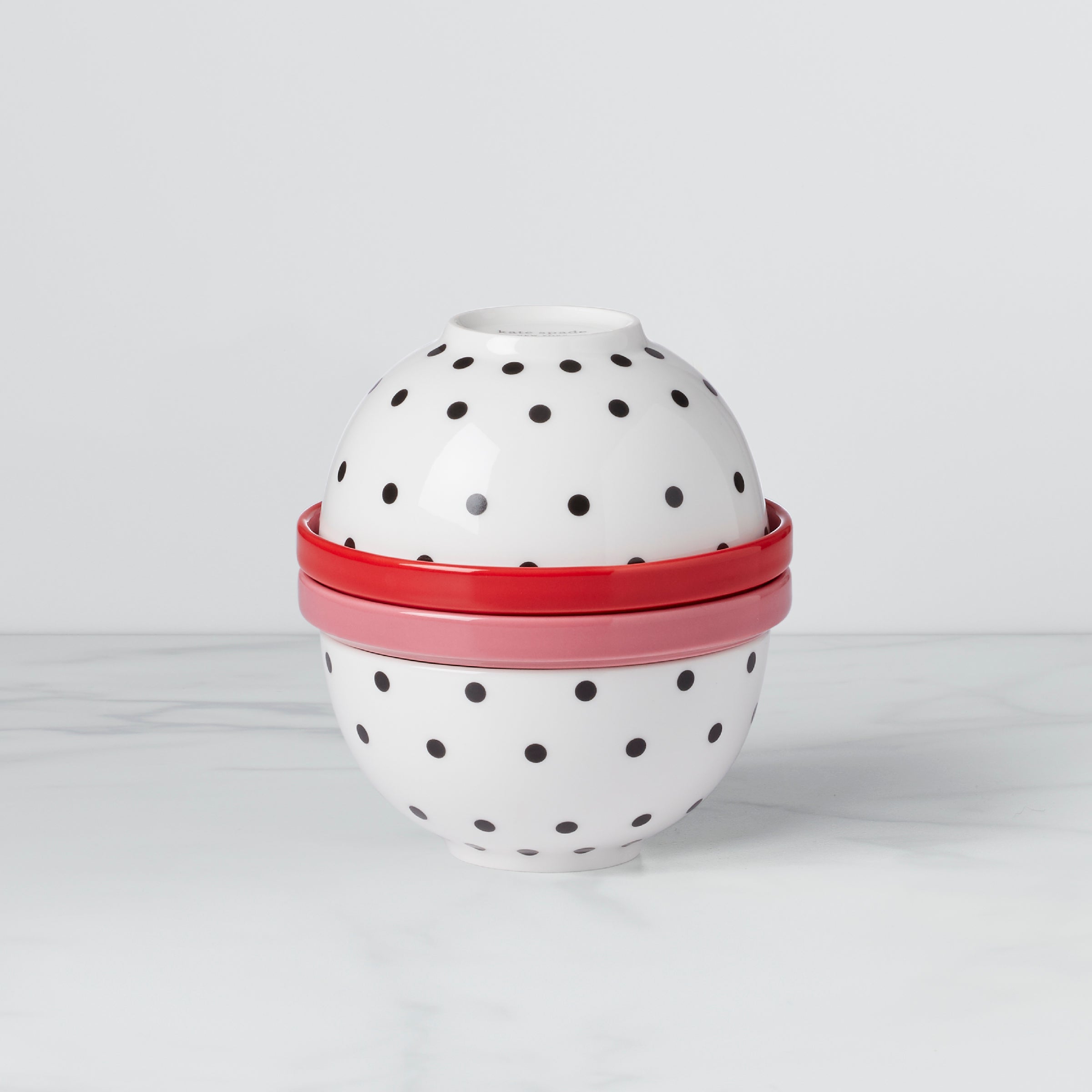 Mini Nesting Dinnerware Set - 8-Piece Luna Dotted Design for Modern Kitchens