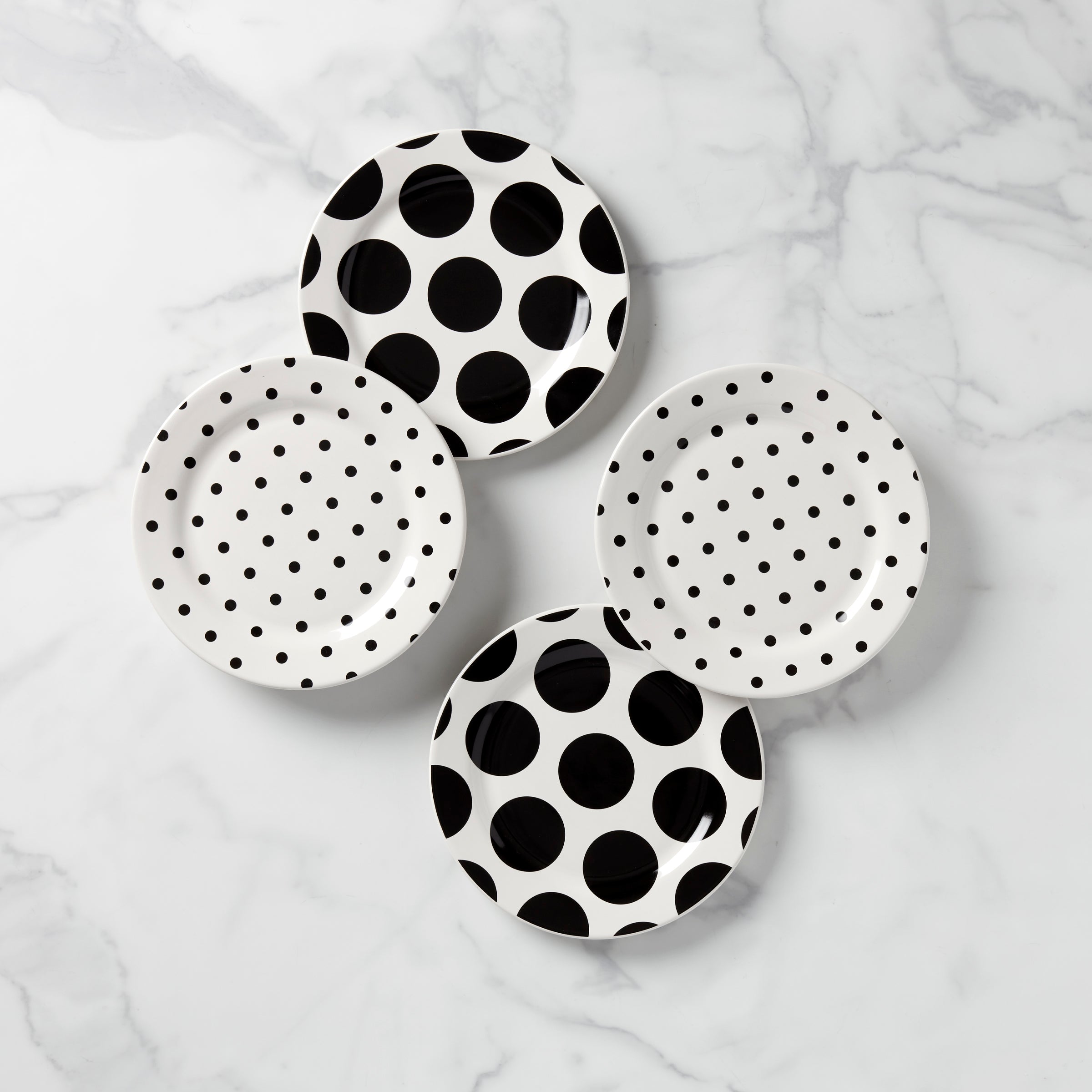 On The Dot Polka Dot Accent Plates - Set of 4