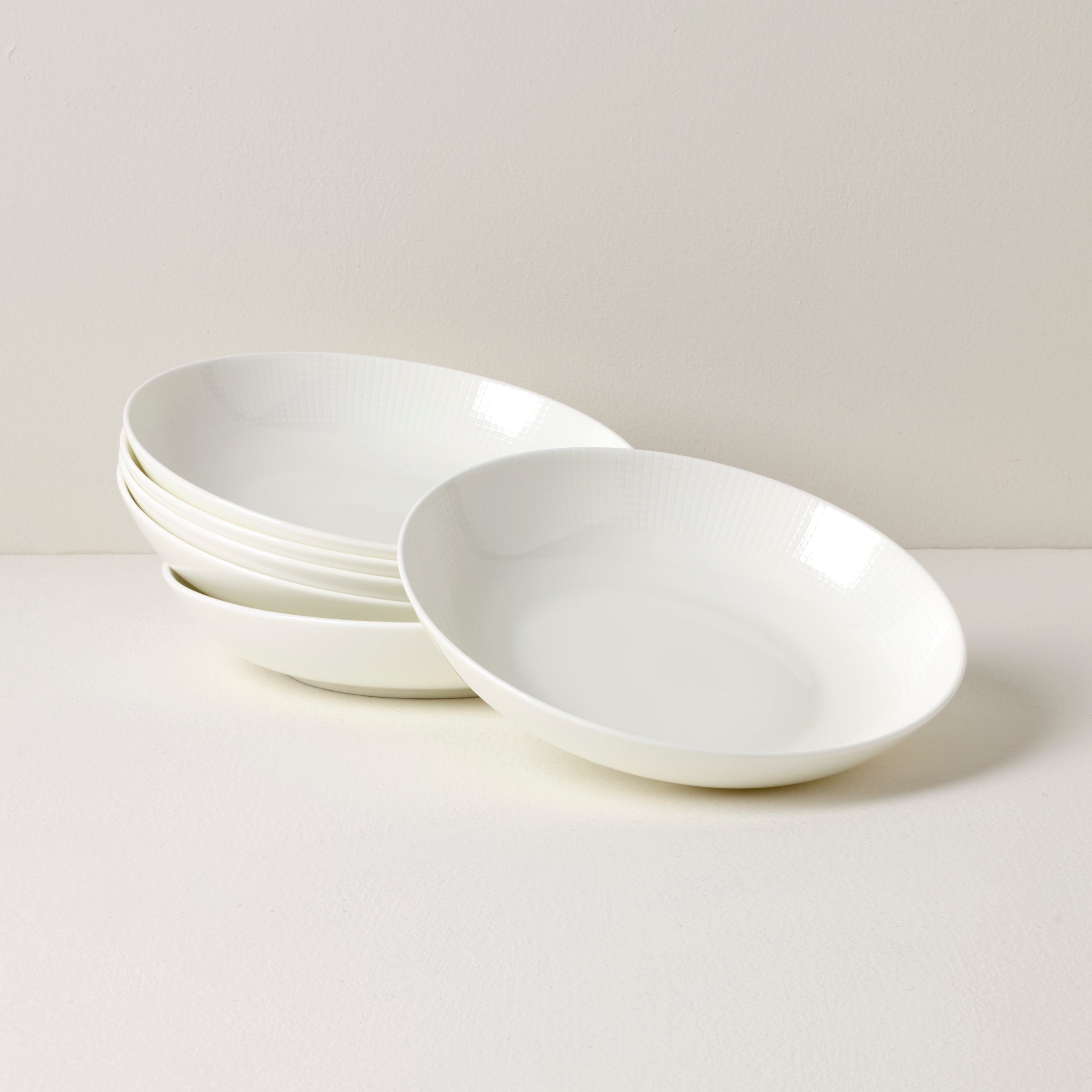 Tuscany Classics 6-Piece White Pasta Bowl Set