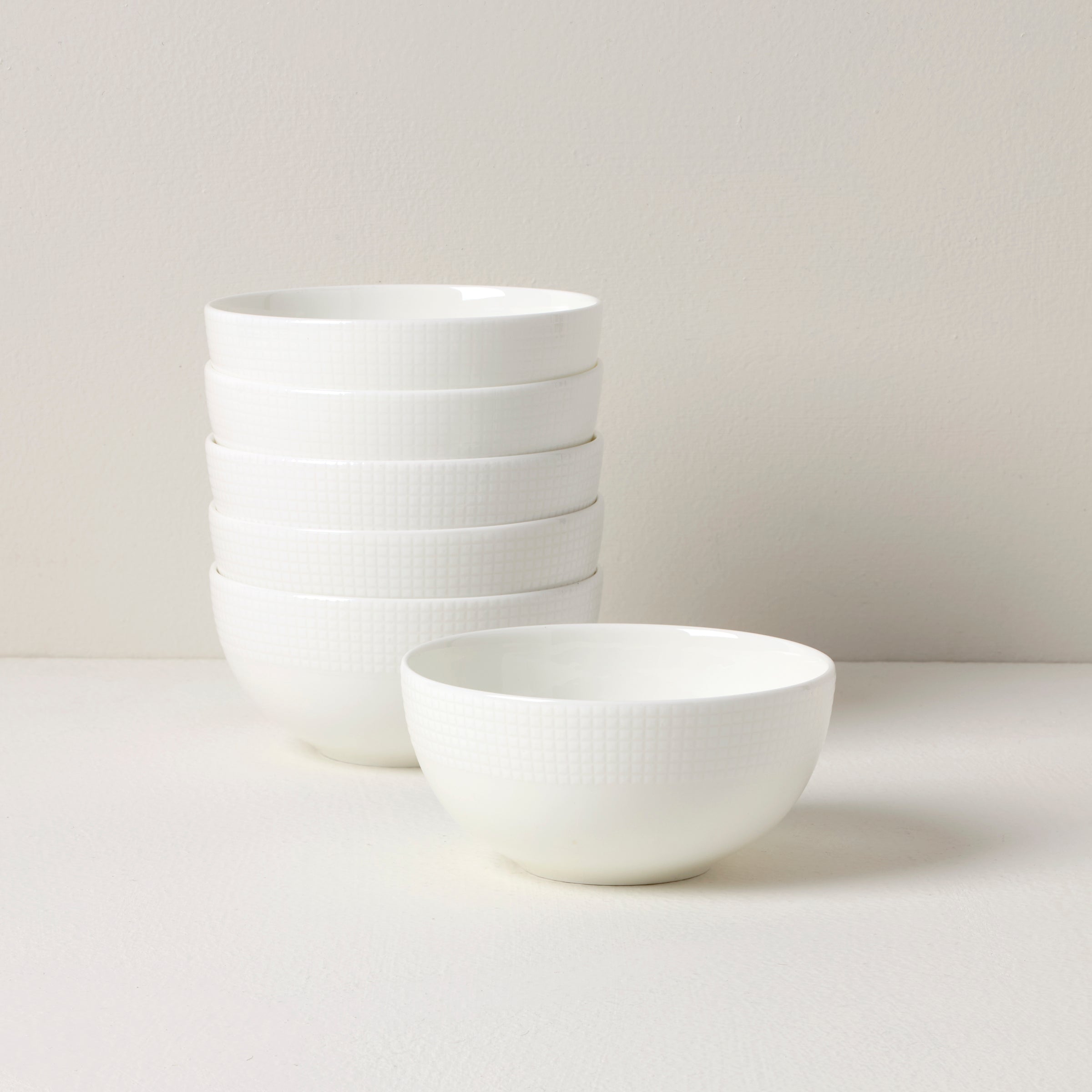 Tuscany Classics 6-Piece White Fruit Bowl Set - Elegant Serving Bowls