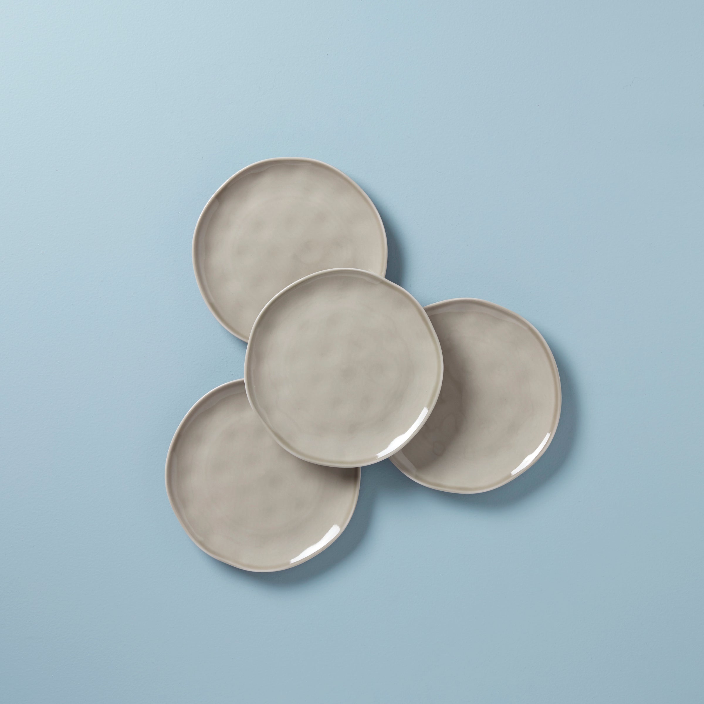 Bay Grey Accent Plates Set of 4 - Dishwasher & Microwave Safe