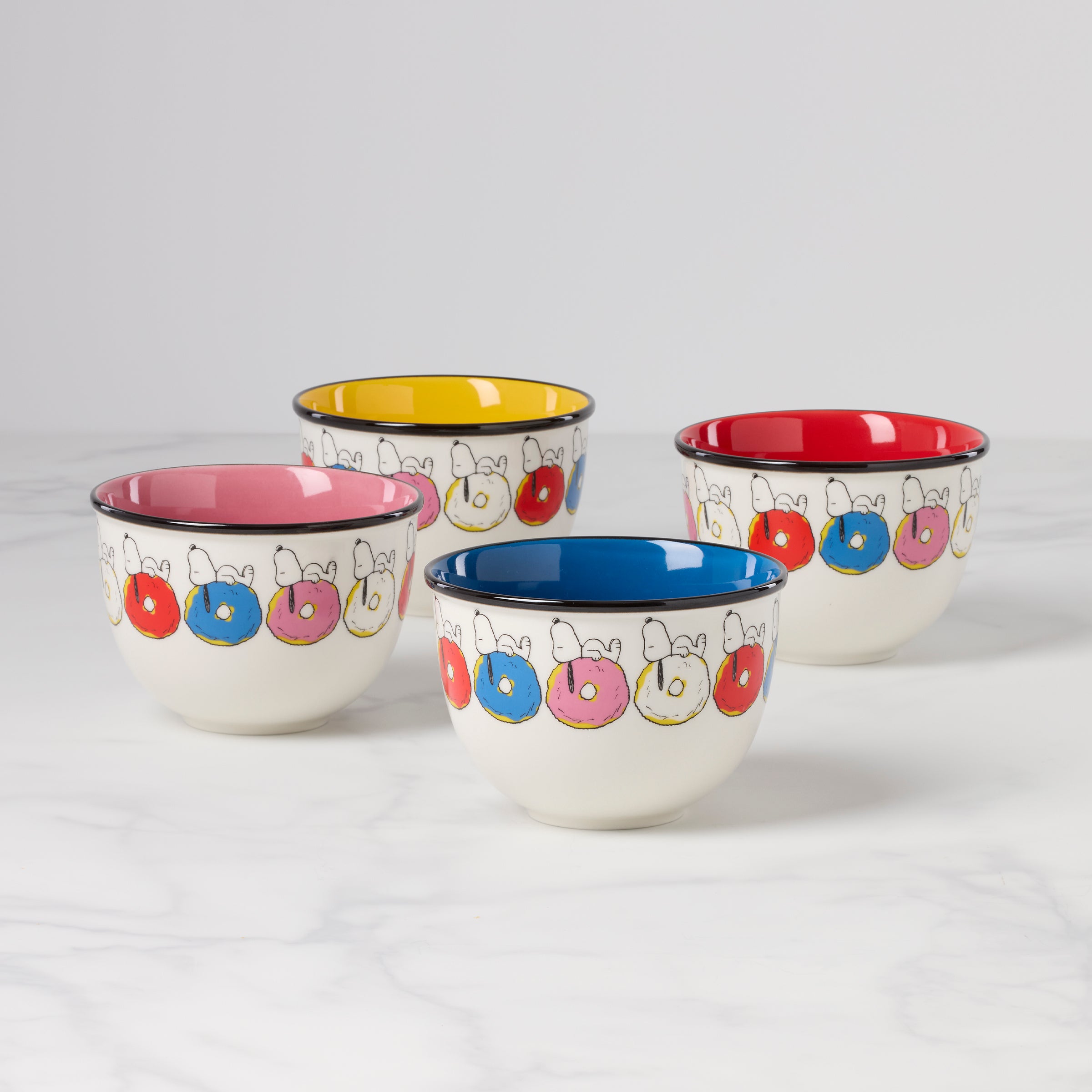 Chef Snoopy Ceramic Dessert Bowls - Set of 4