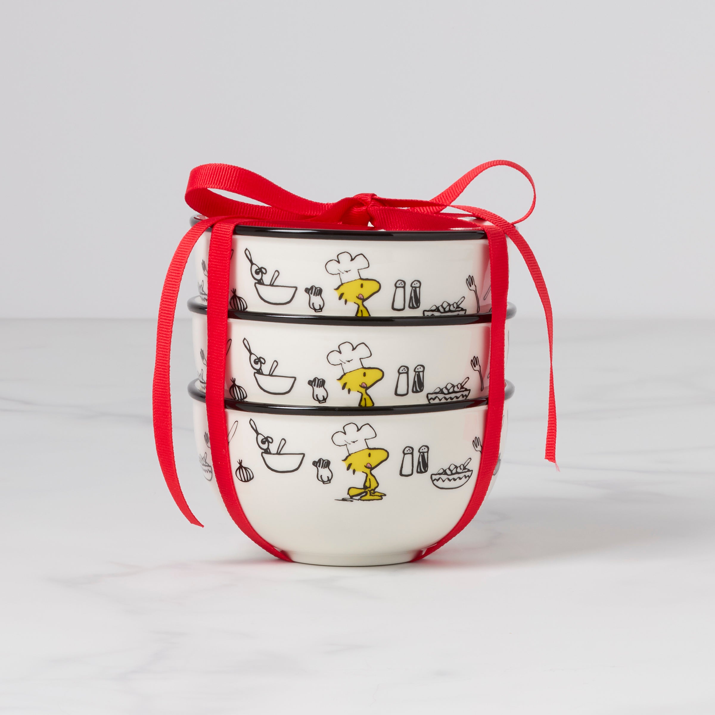 Chef Snoopy Ceramic Bowls Set - 3 Mini Serving Dishes