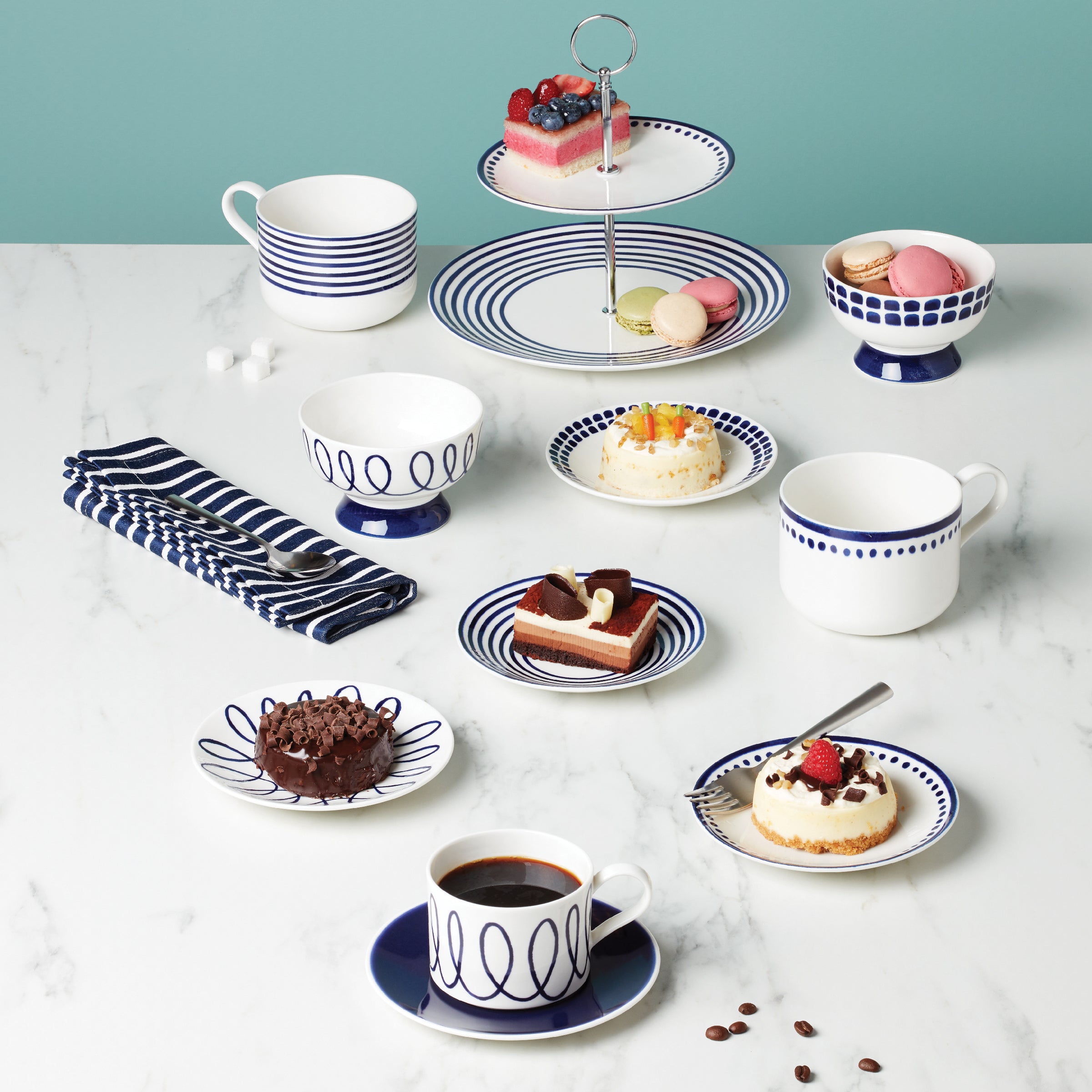 Charlotte Street Decorative Tidbit Plates - Set of 4