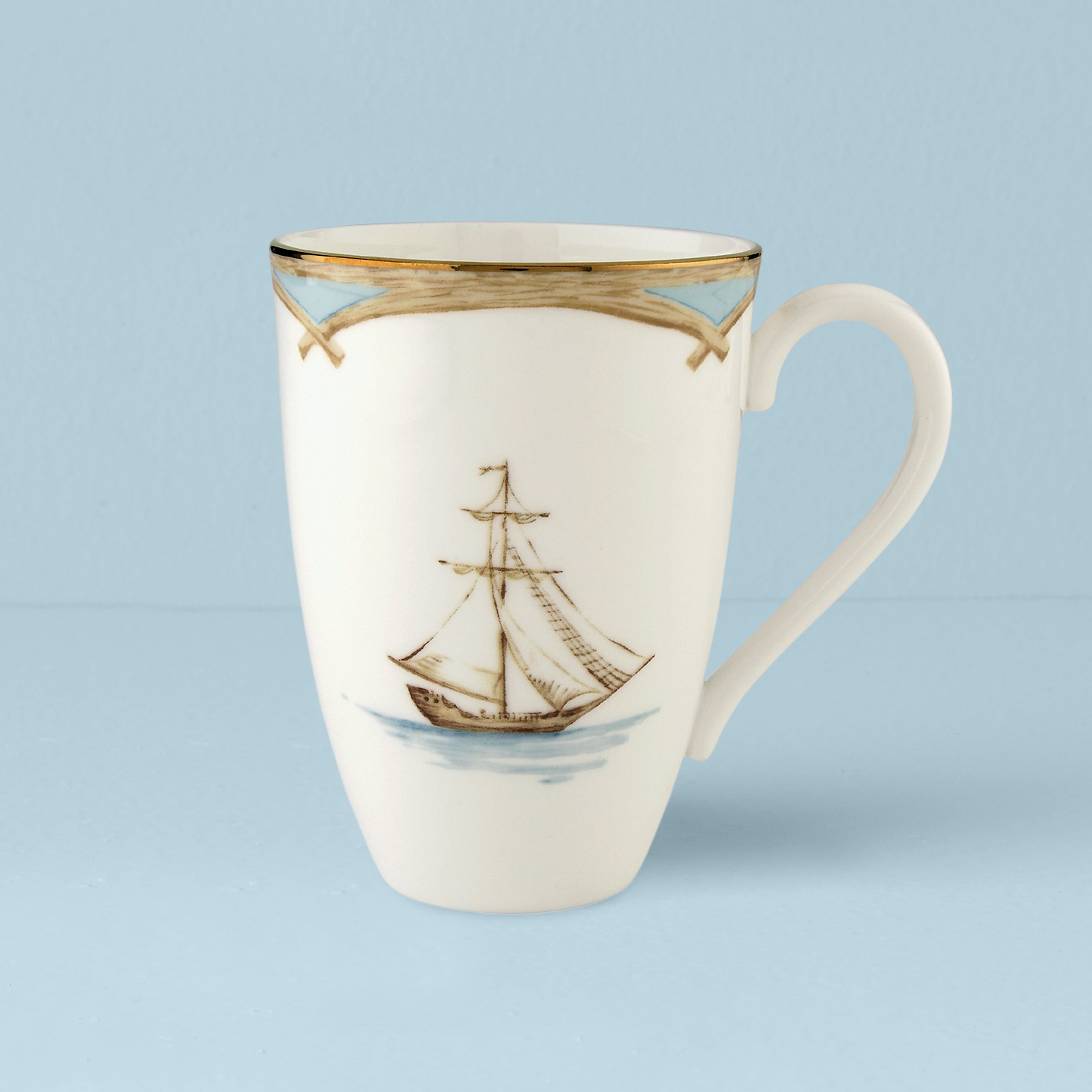 British Colonial Tradewind Porcelain Travel Mug – Microwave & Dishwasher Safe