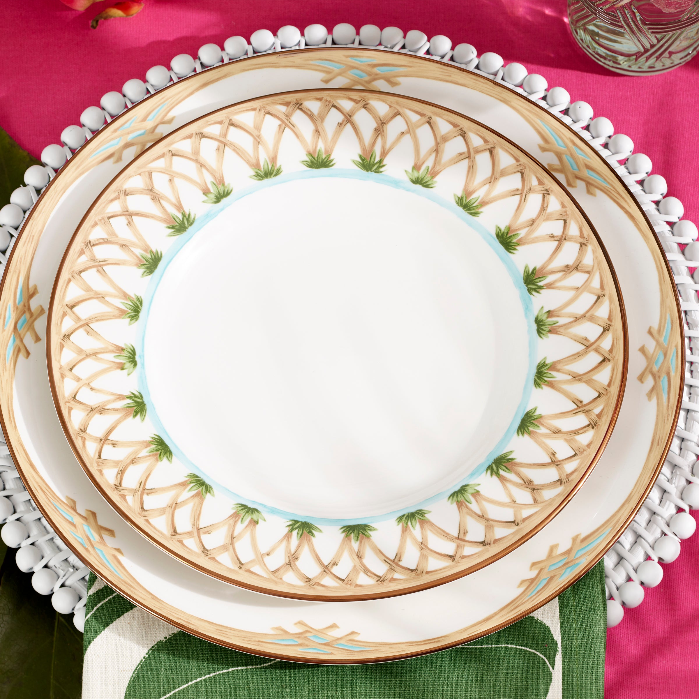Lenox British Colonial Bamboo Porcelain Dinner Plate