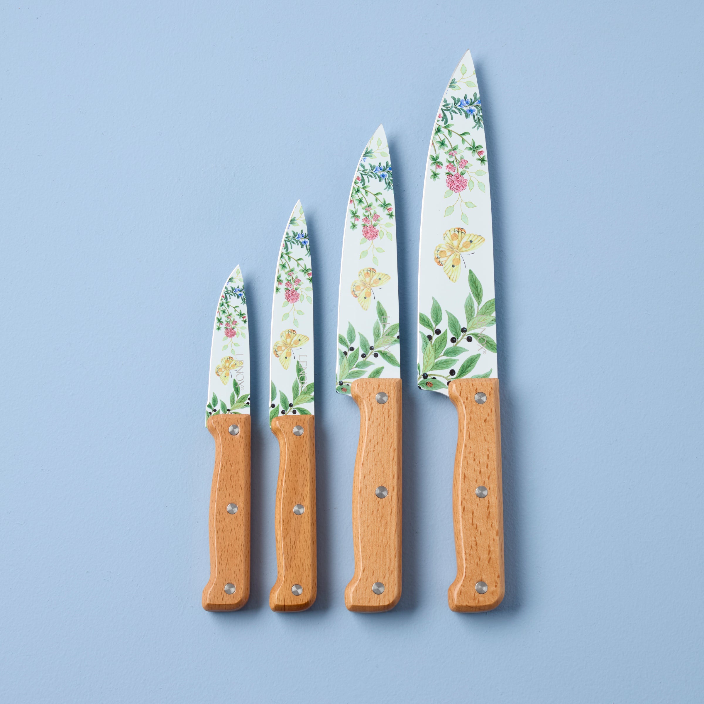 Butterfly Meadow Herbs 4-Piece Cutlery Set for Kitchen & Dining