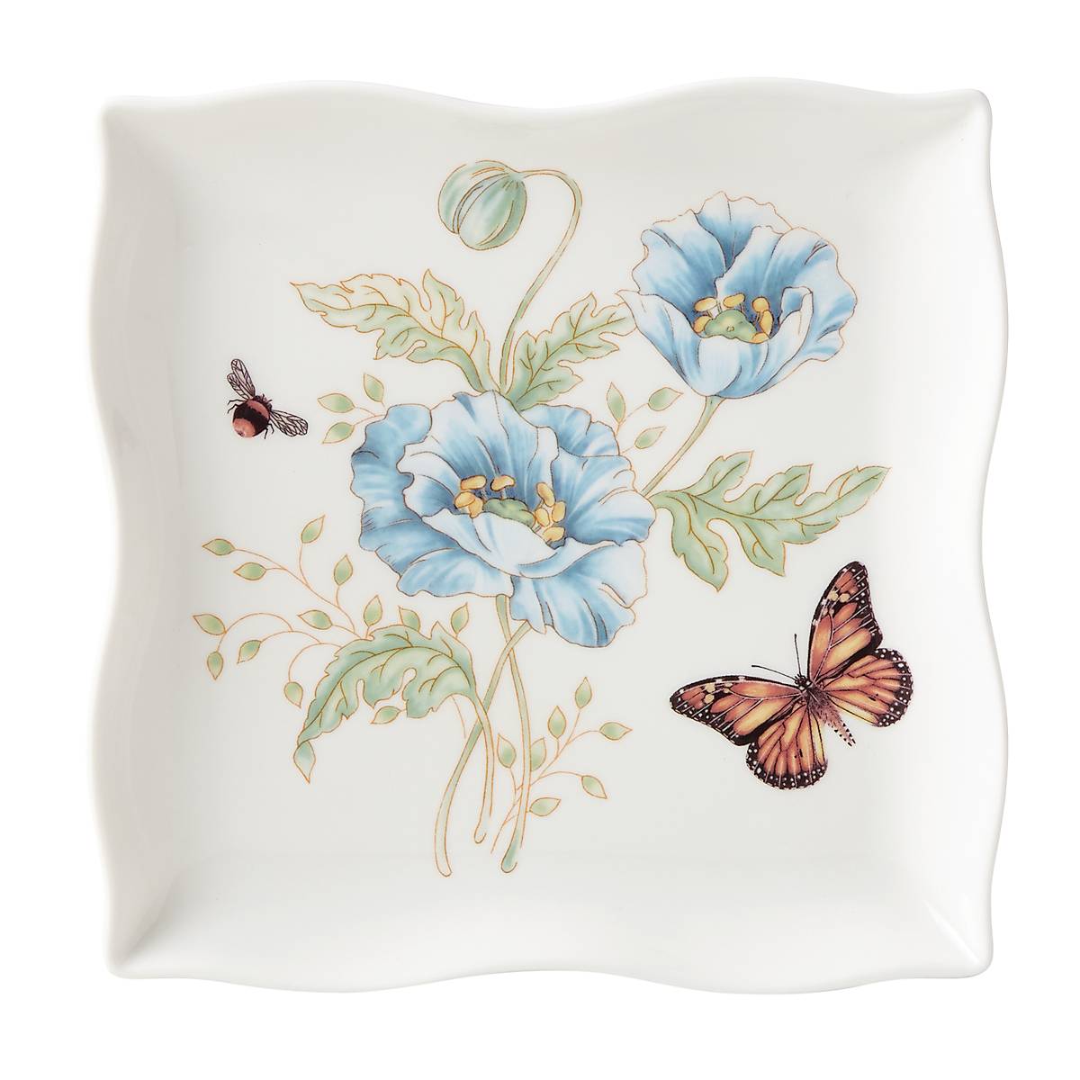 Butterfly Meadow Ceramic Square Dish for Jewelry & Candy