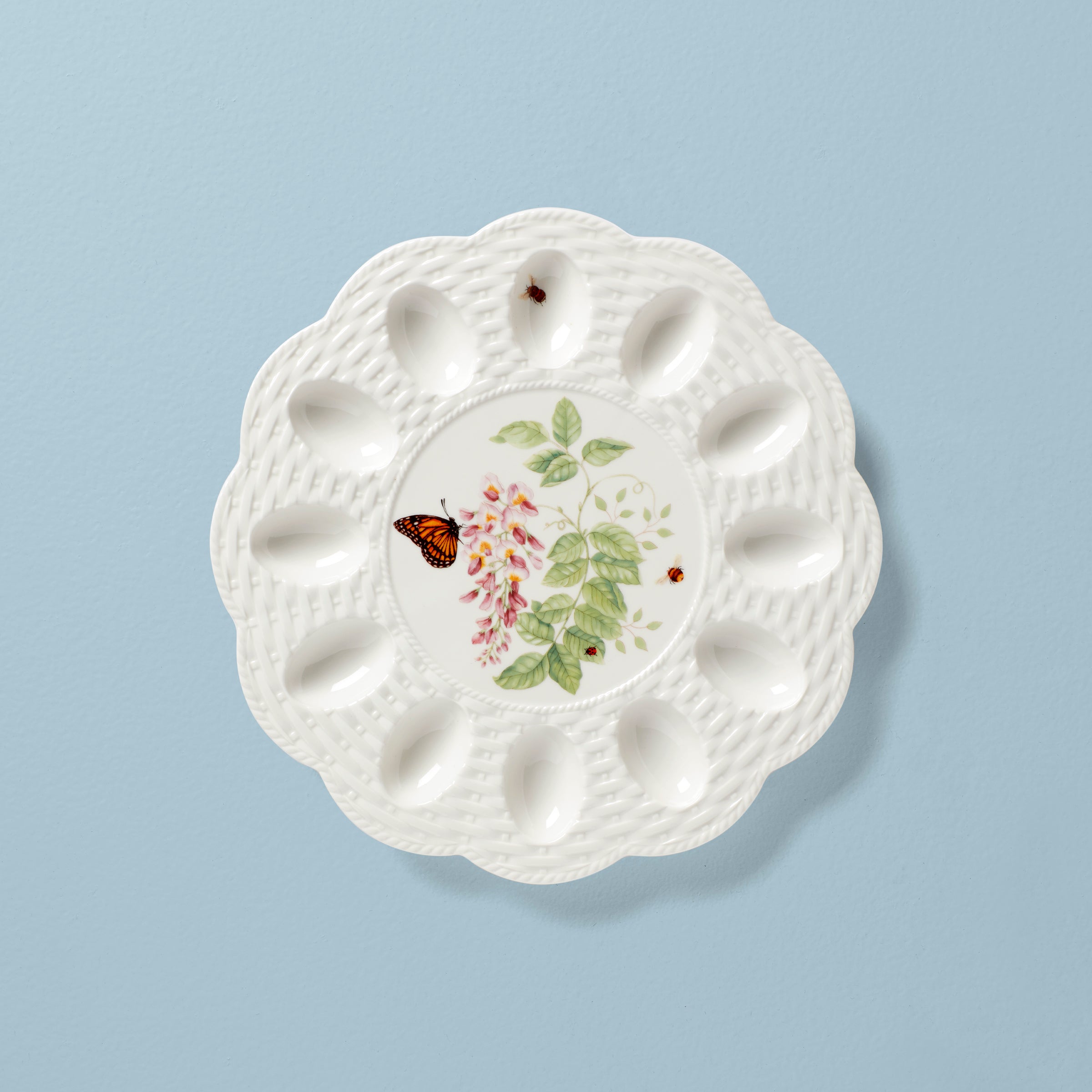 Butterfly Meadow Floral Egg Tray for Deviled Eggs - 12 Capacity