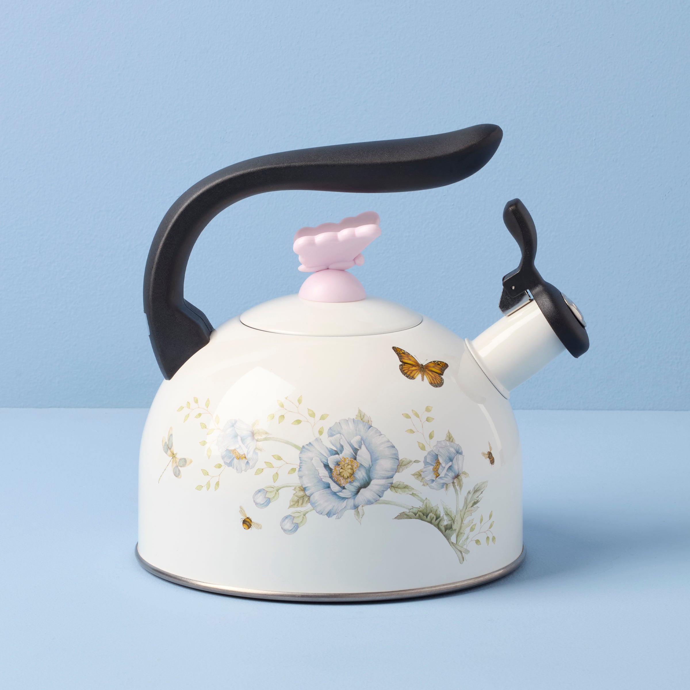 Butterfly Meadow Floral Tea Kettle for Kitchen