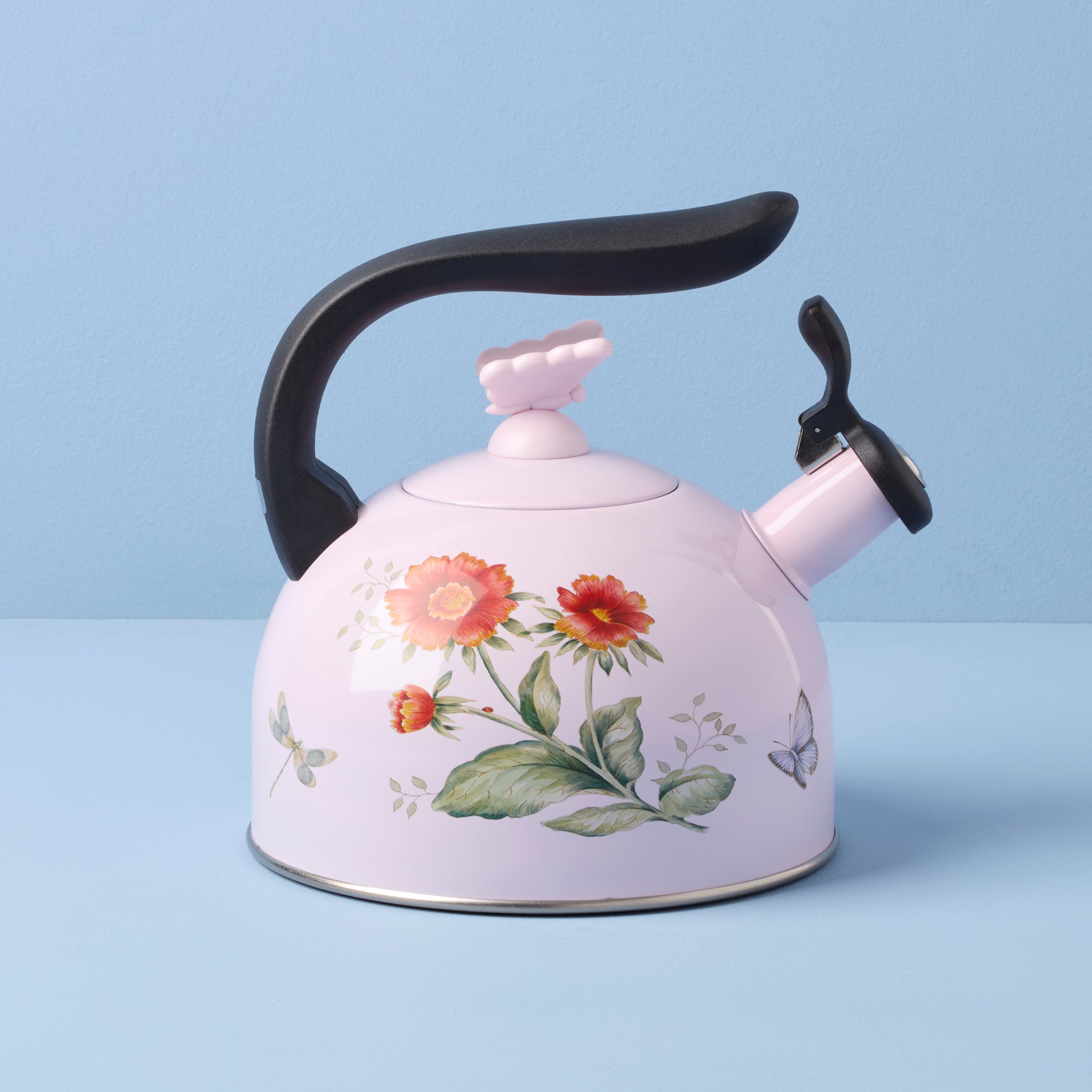 Butterfly Meadow Floral Tea Kettle for Kitchen