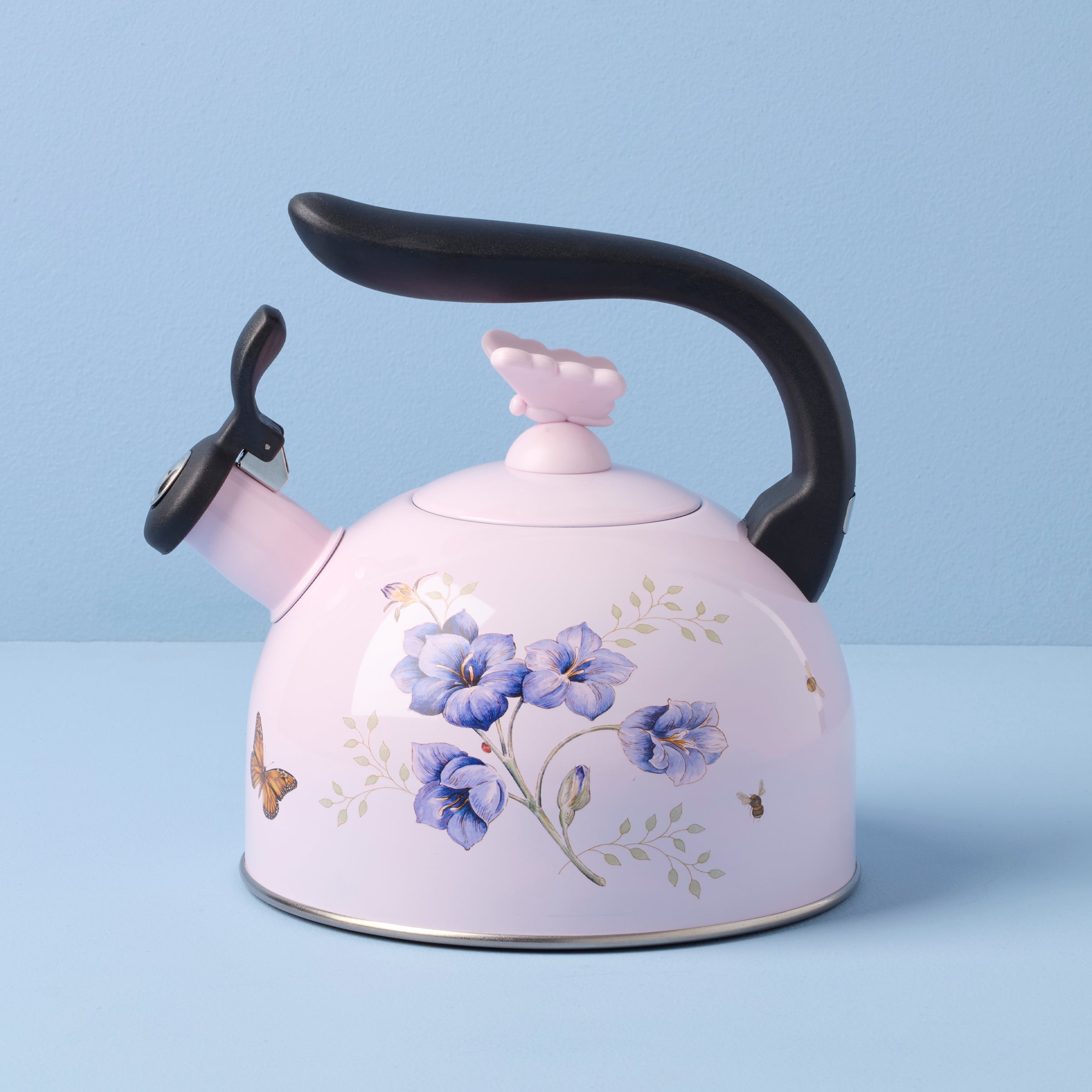Butterfly Meadow Floral Tea Kettle for Kitchen